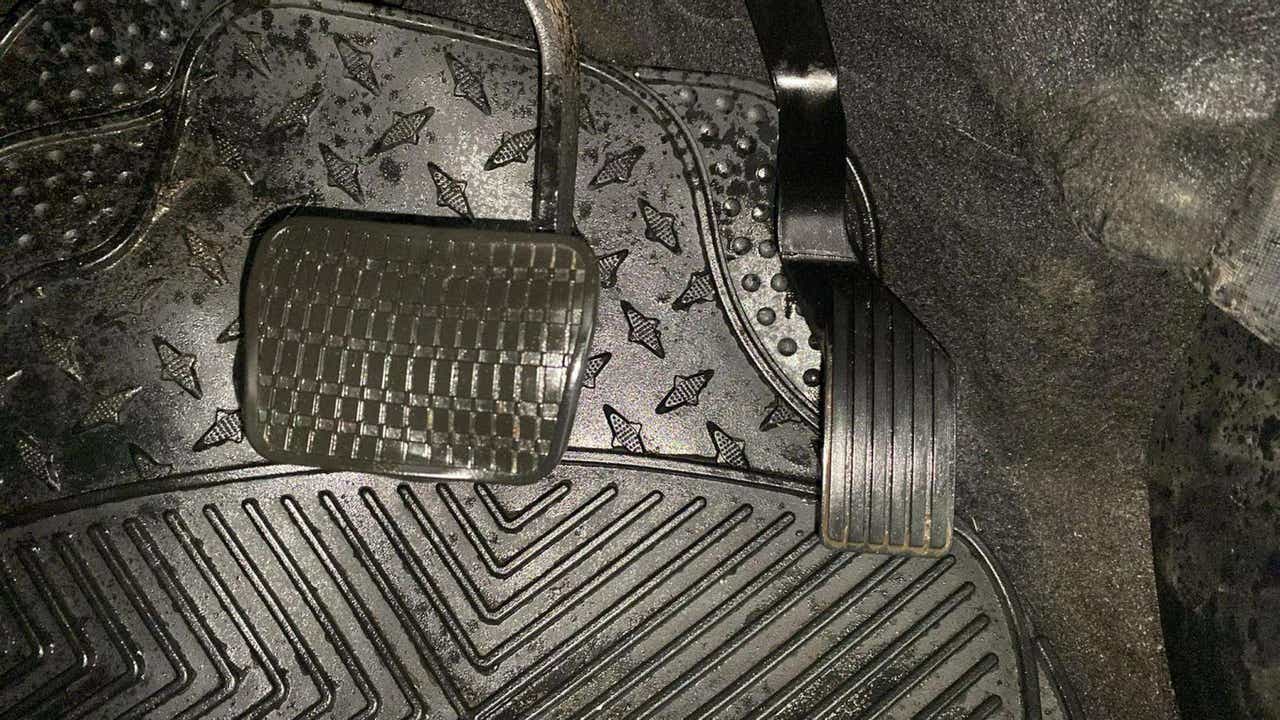 Foot pedal view of a Tata Nexon