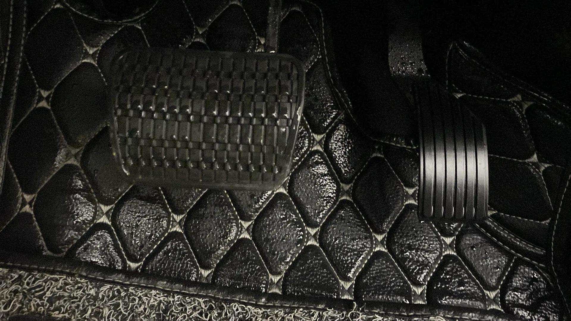 Close-up of the pedal area of a Tata Nexon 2017-2023