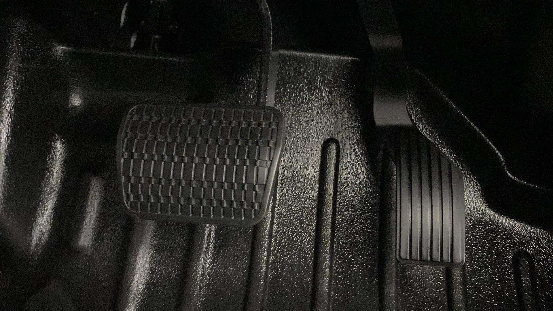 Close-up of the pedal area of a Tata Nexon