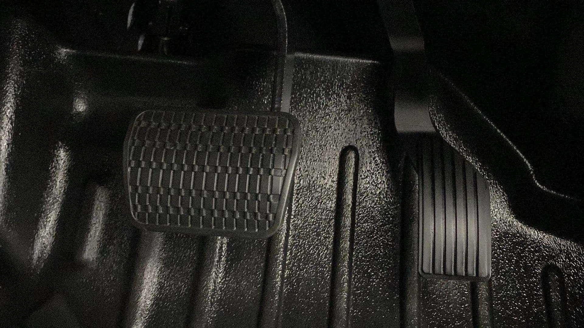 Close-up of the pedal area of a Tata Nexon
