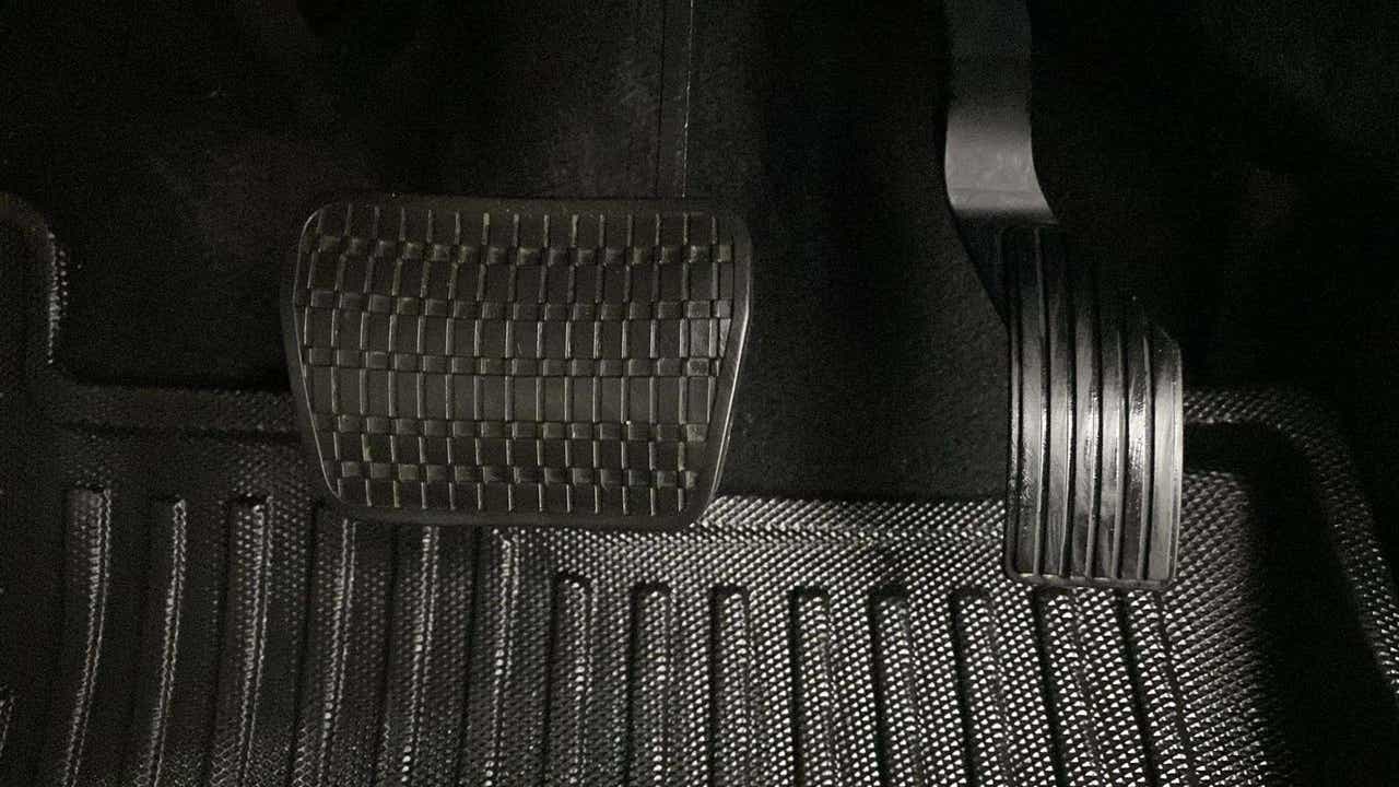 Close-up of pedals of a Tata Nexon 2017-2023