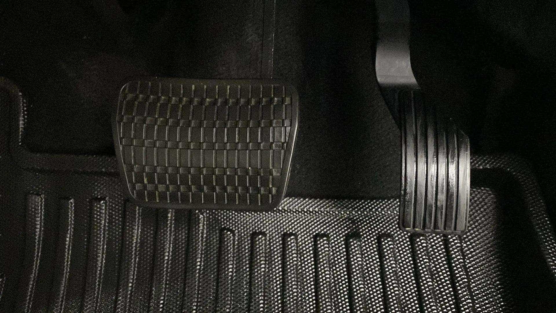 Close-up of pedals of a Tata Nexon 2017-2023