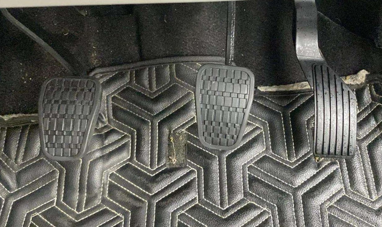 Foot pedal area of a Tata Nexon 2017-2023