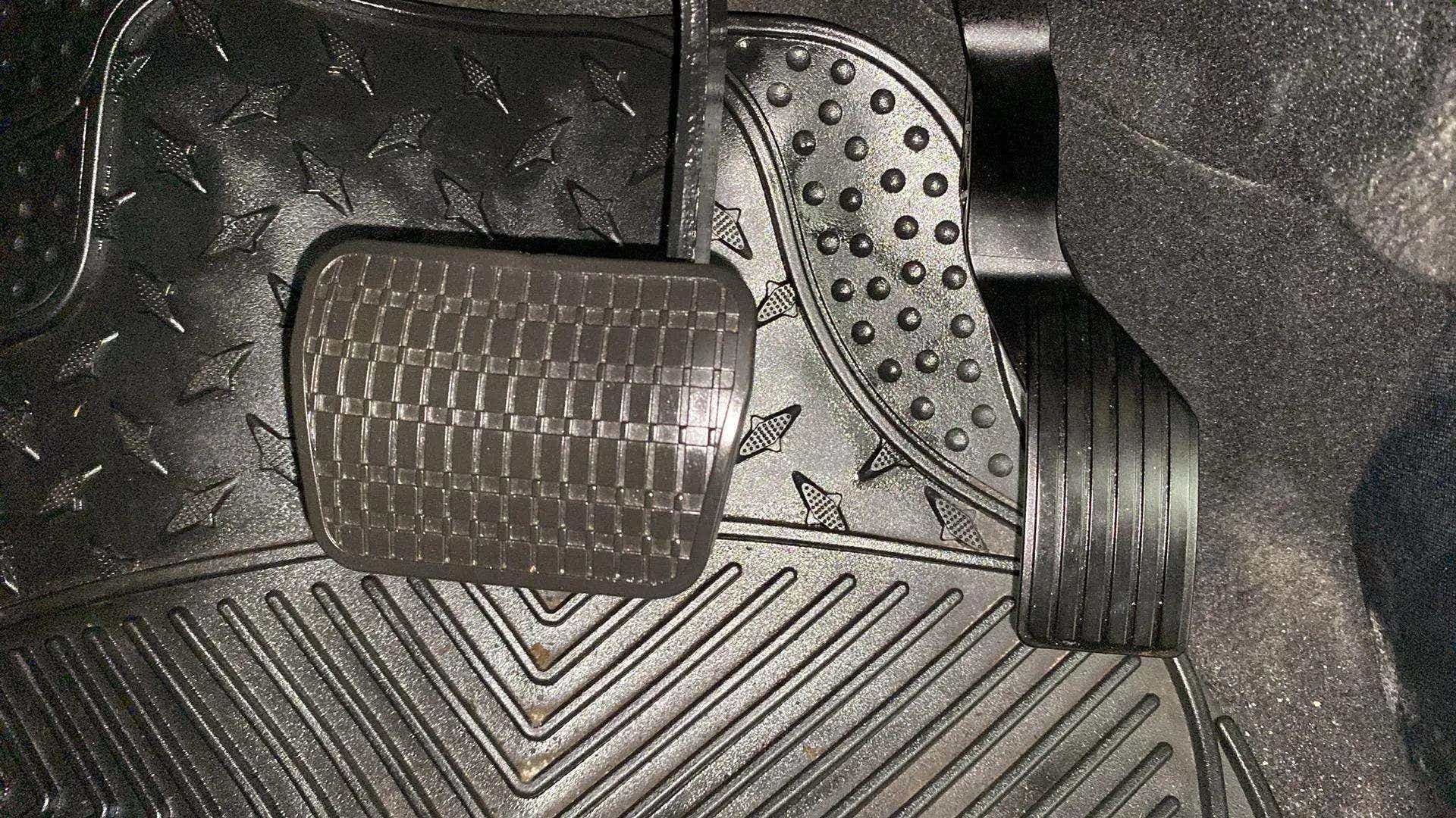 Close-up of the pedal area of a Tata Nexon 2017-2023