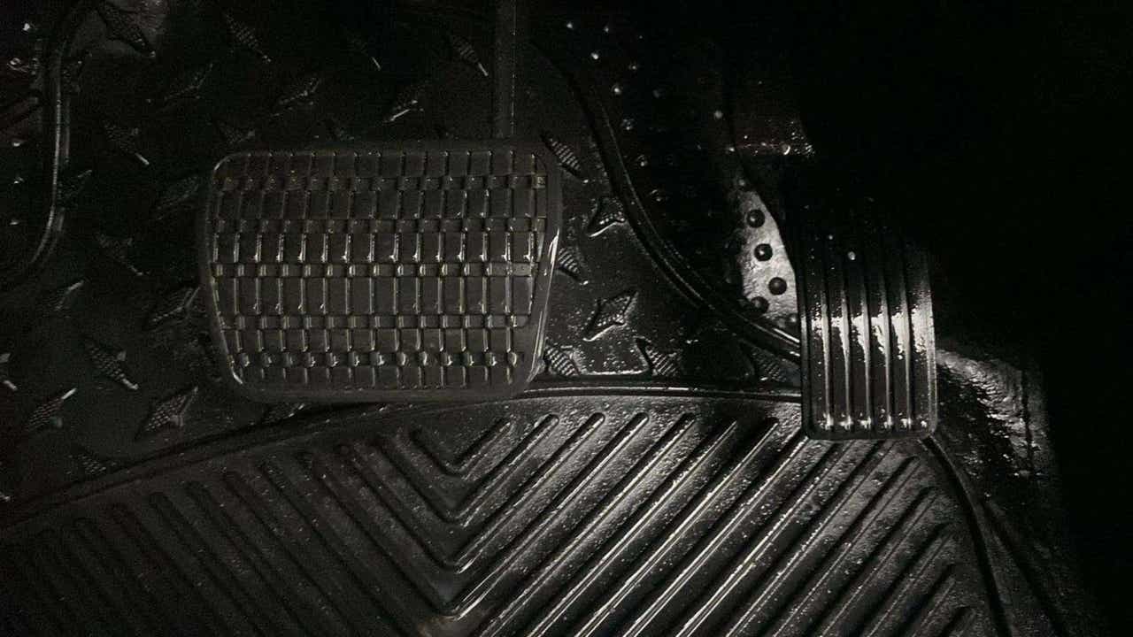 Close-up of pedal section of a Tata Nexon