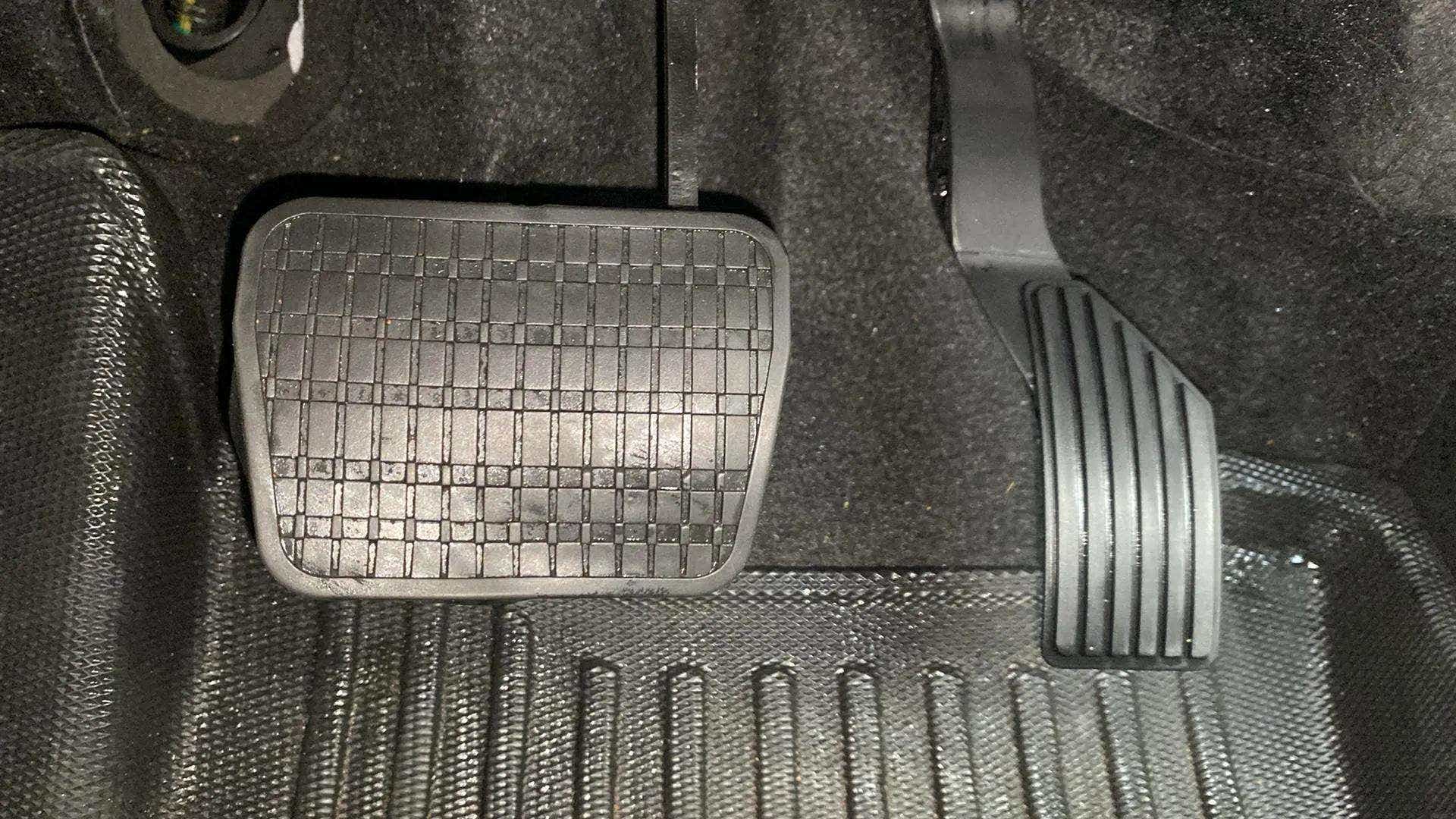 Footwell view showing pedals of a Tata Nexon