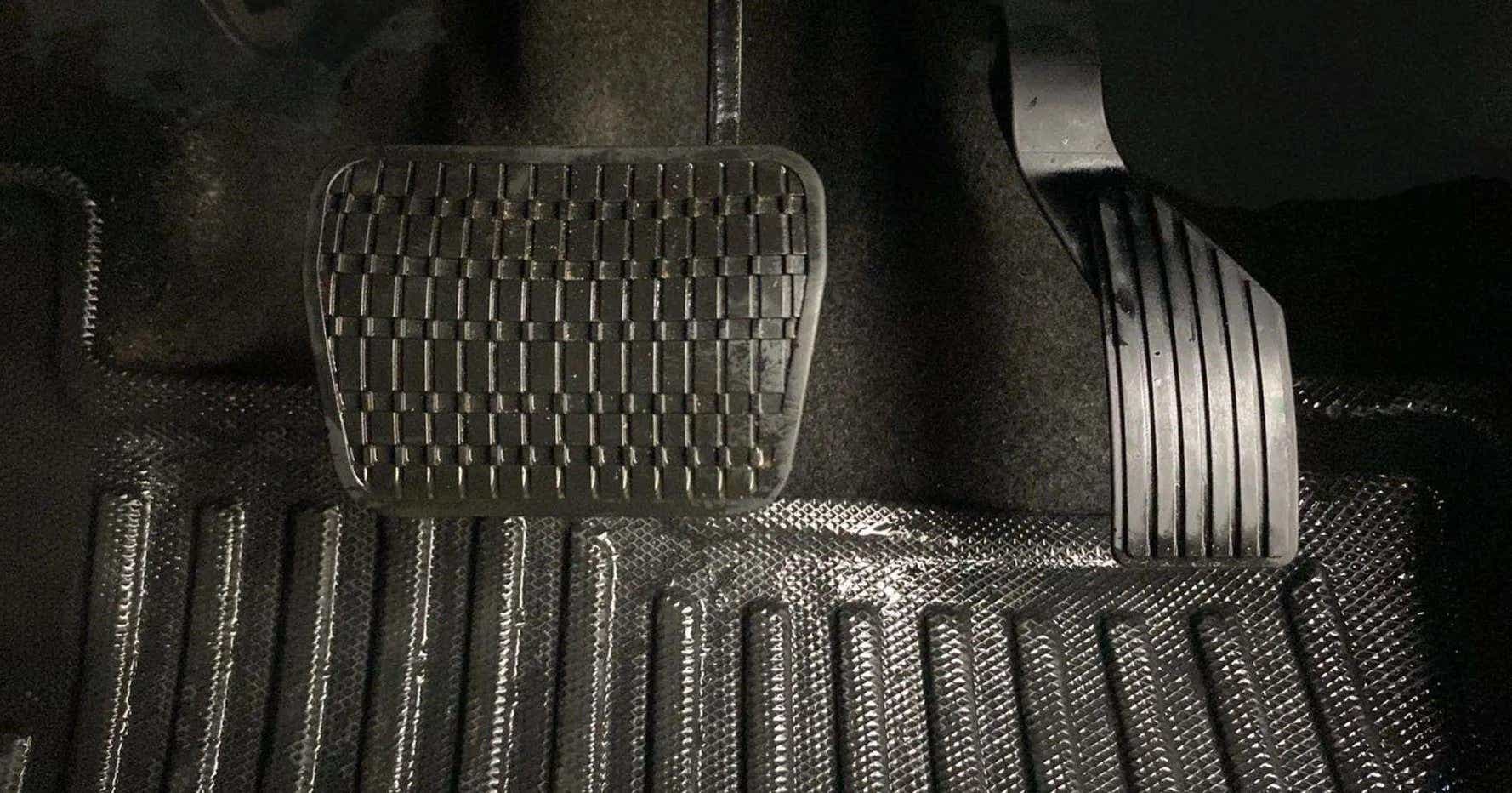 Foot pedals area of a Tata Nexon 2017-2023