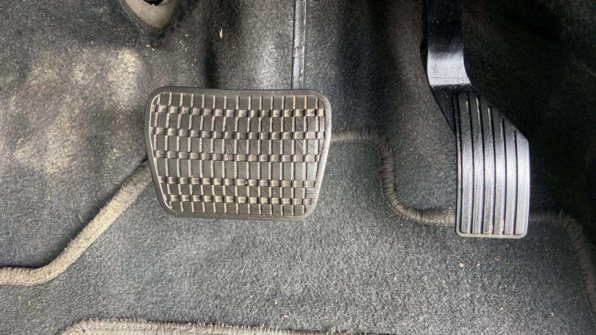Close-up of pedals in a Tata Nexon 2017-2023