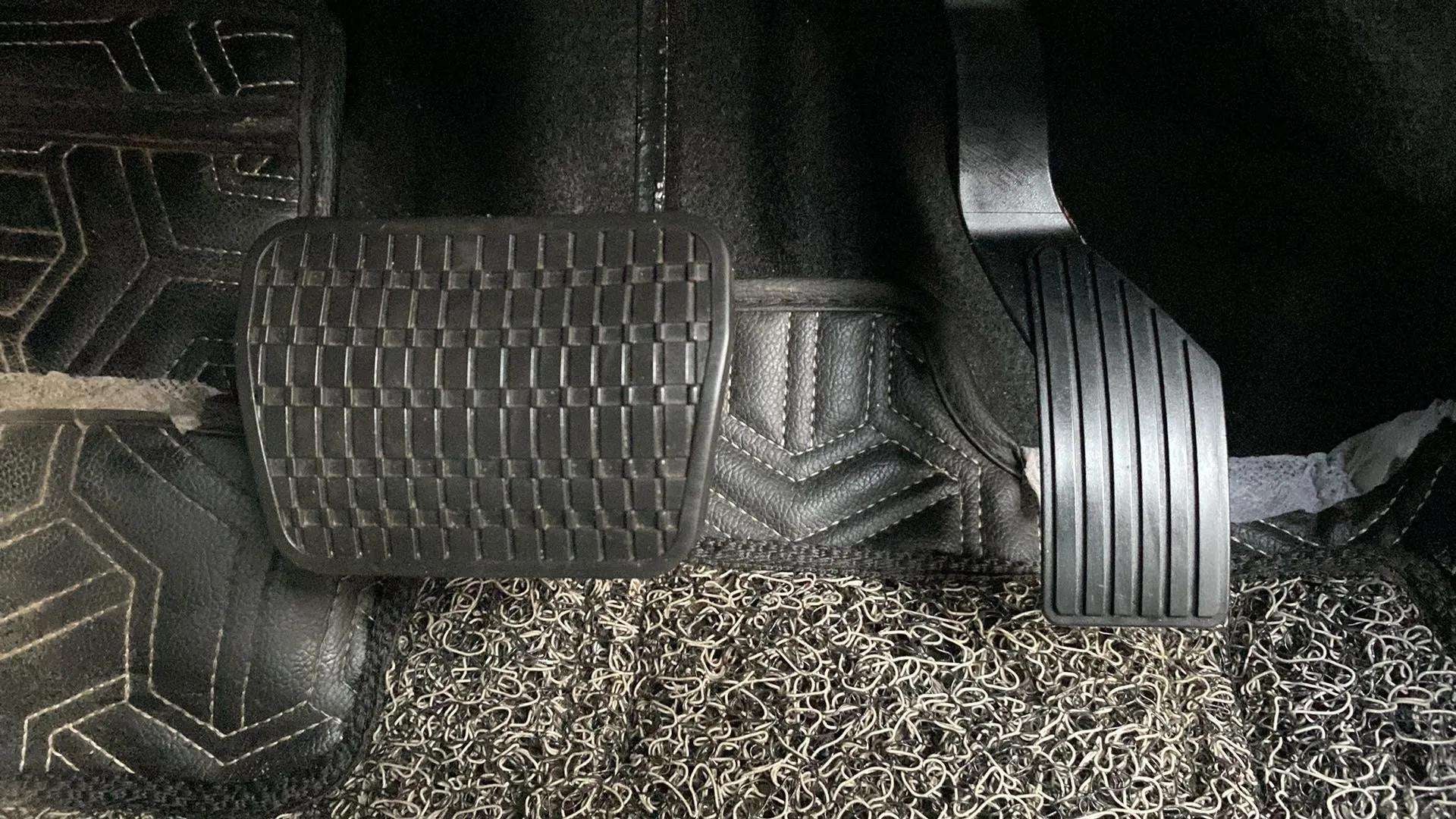 Close-up of pedal area of a Tata Nexon 2017-2023