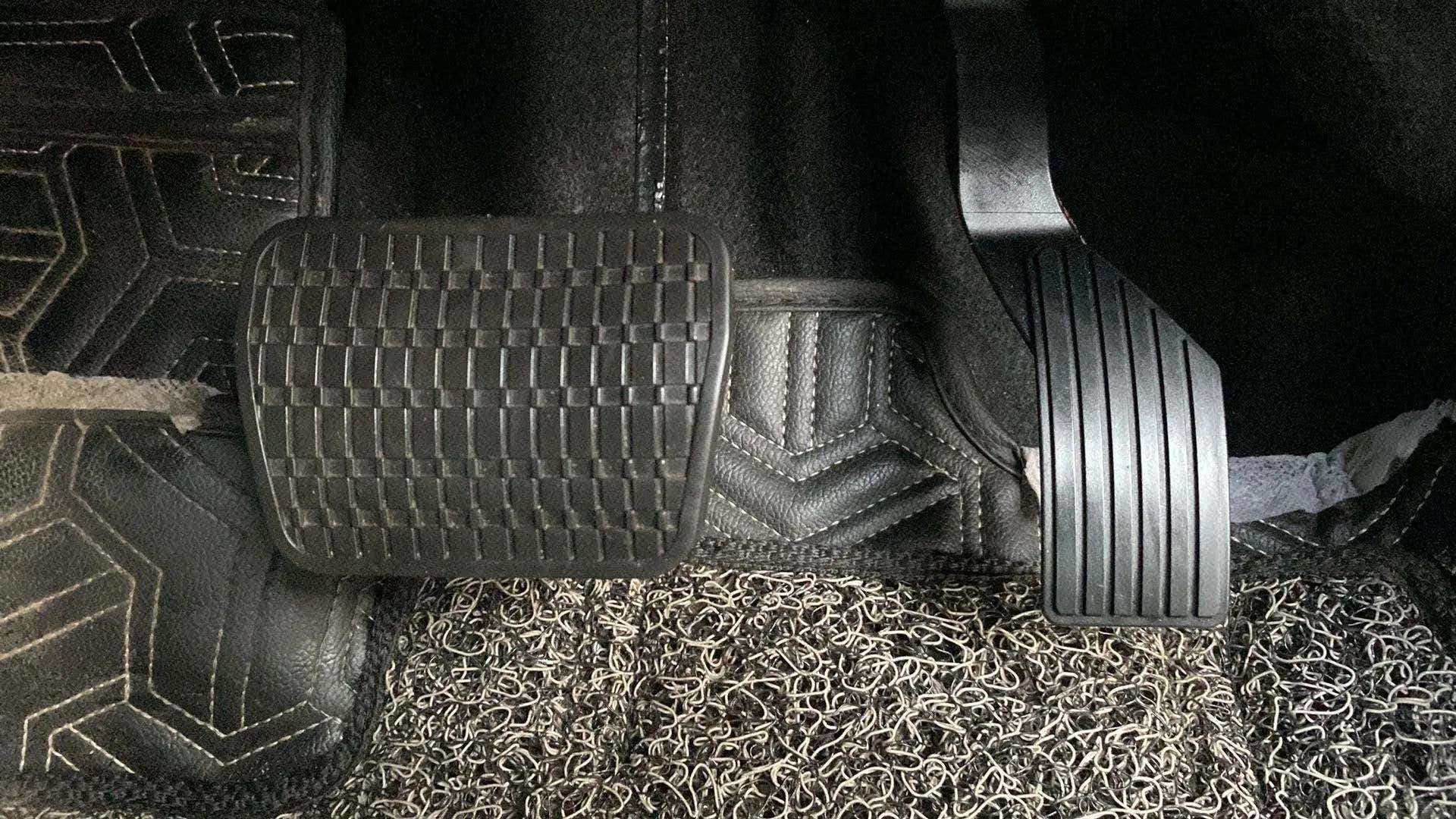 Close-up of pedal area of a Tata Nexon 2017-2023