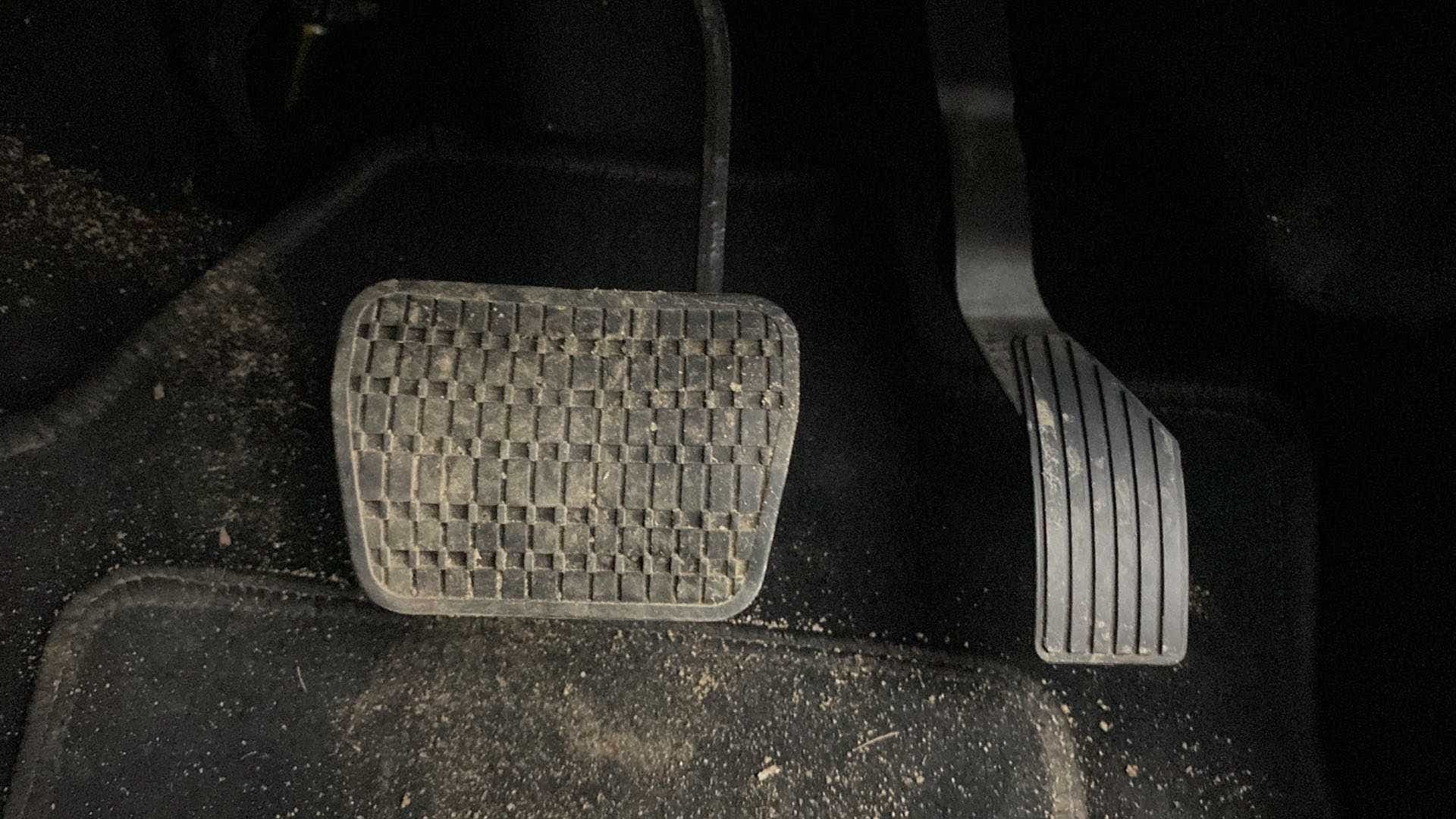 Footwell view with pedals of a Tata Nexon 2017-2023