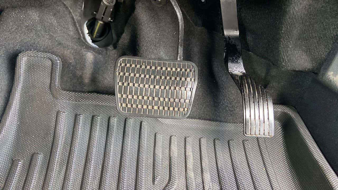 Footwell and pedals of a Tata Nexon