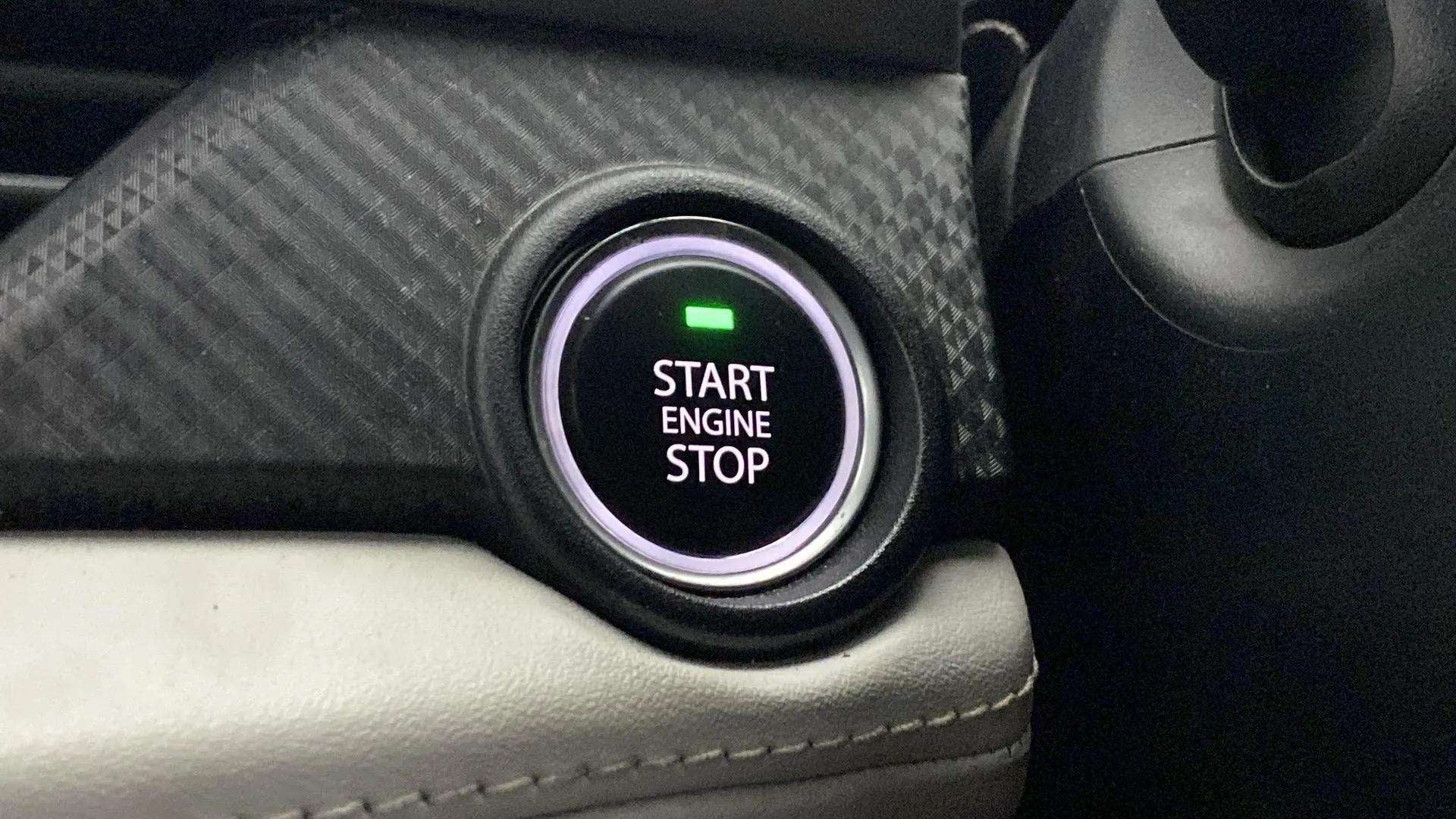 Engine start stop button of a Tata Nexon 2017-2023