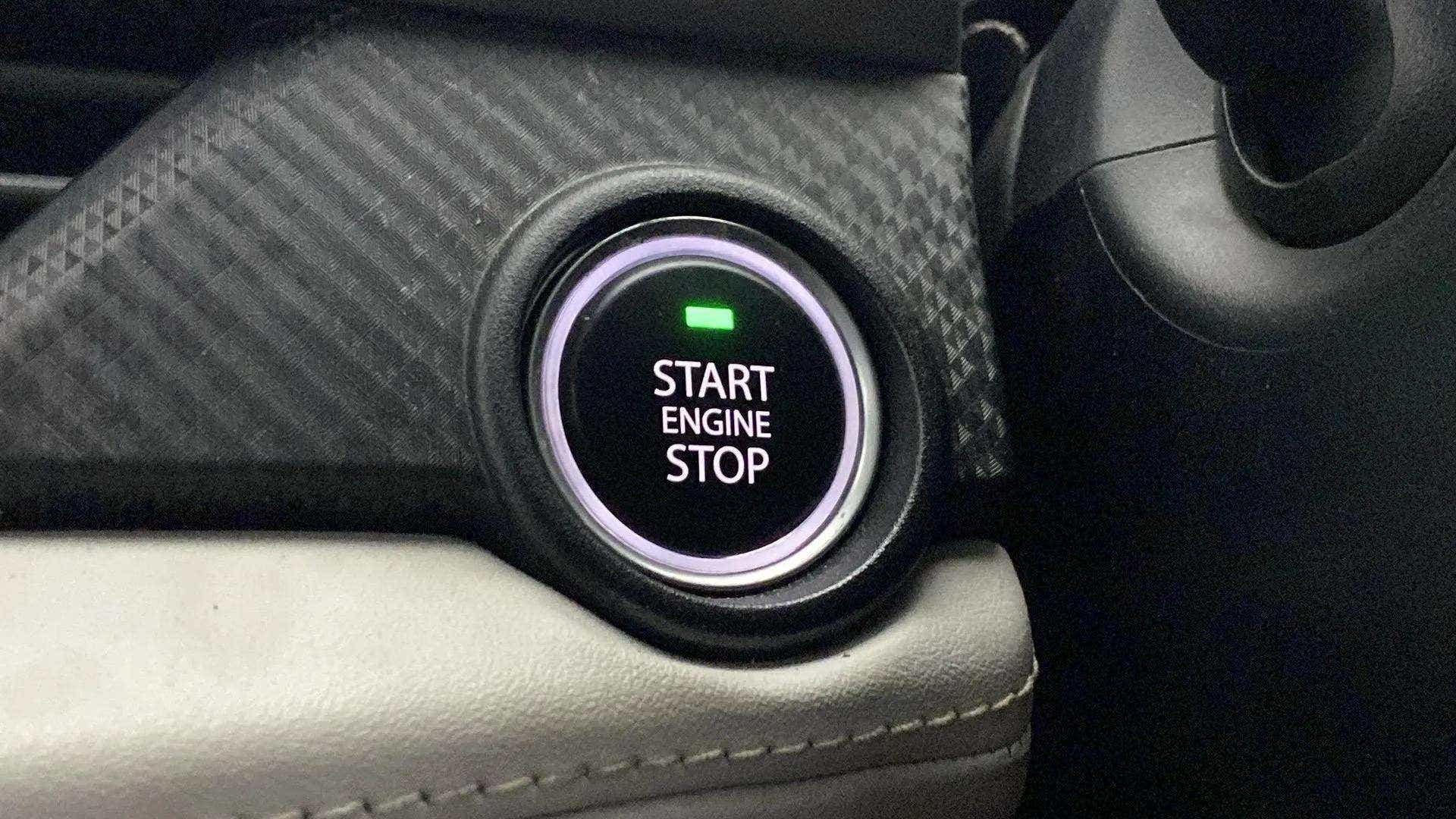 Engine start stop button of a Tata Nexon 2017-2023