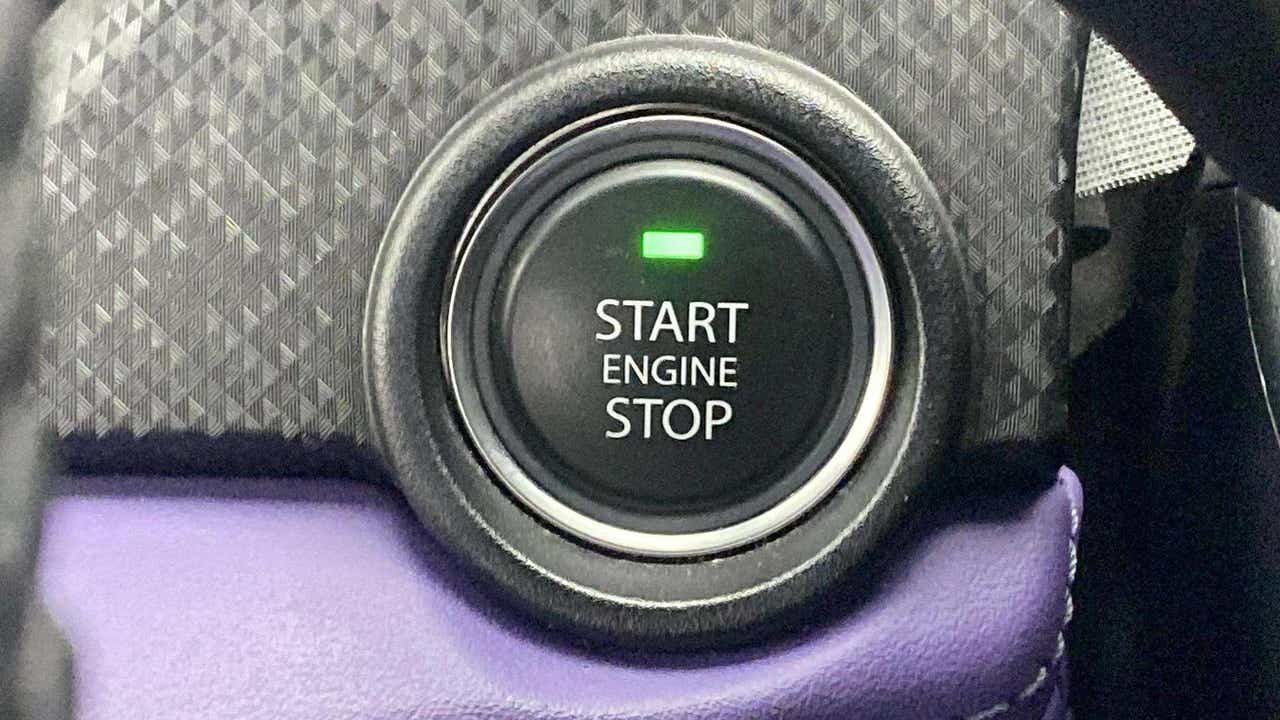 Engine start-stop button of a Tata Nexon