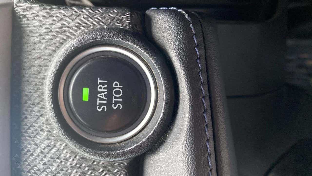 Ignition start stop button of a Tata Nexon
