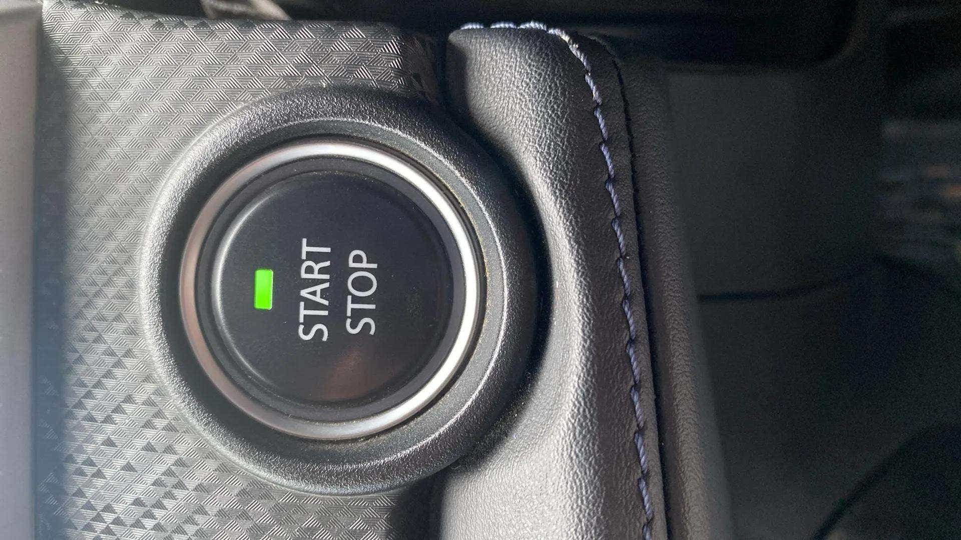 Ignition start stop button of a Tata Nexon