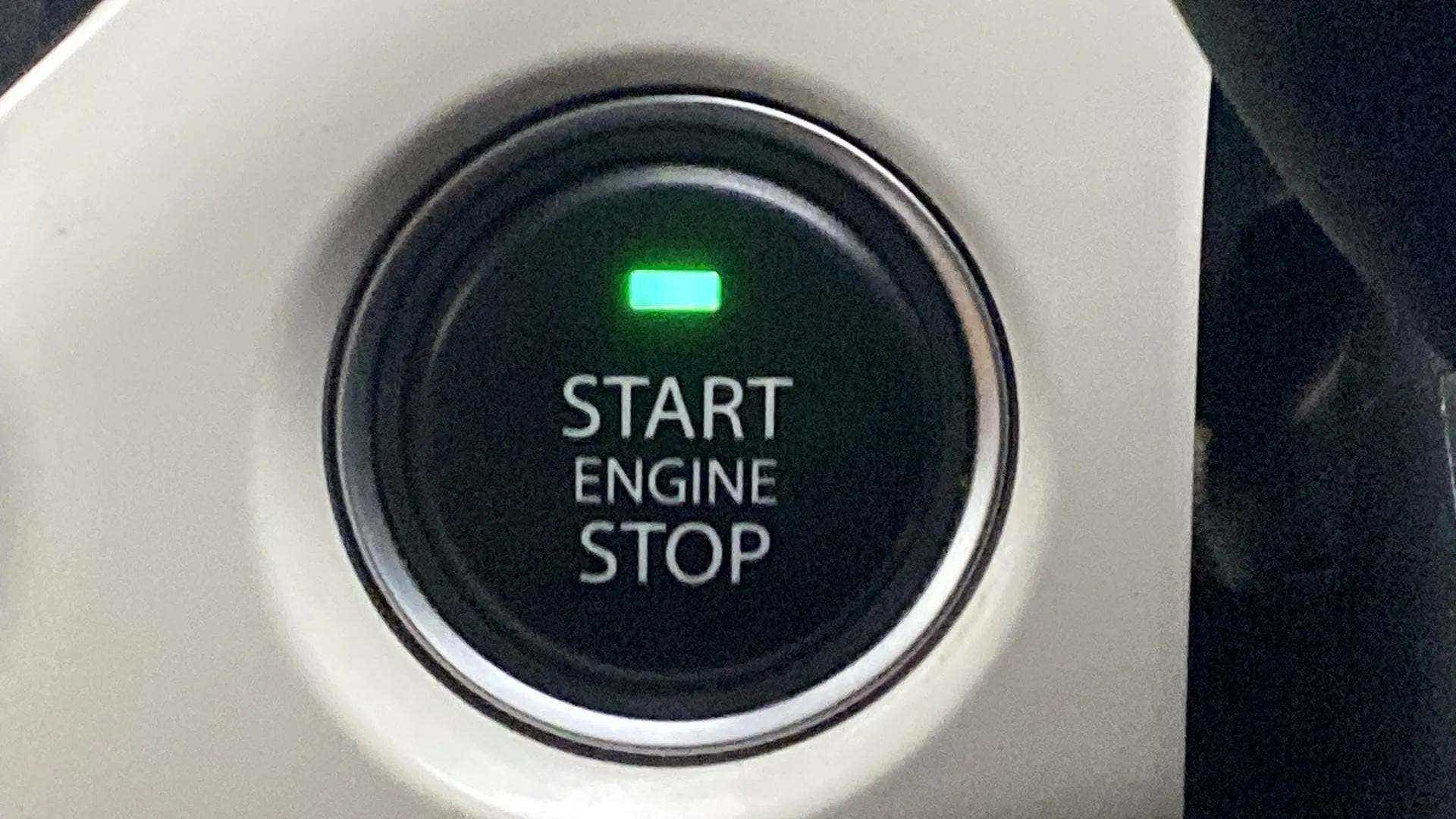 Close-up of start engine stop button of a Tata Nexon 2017-2023