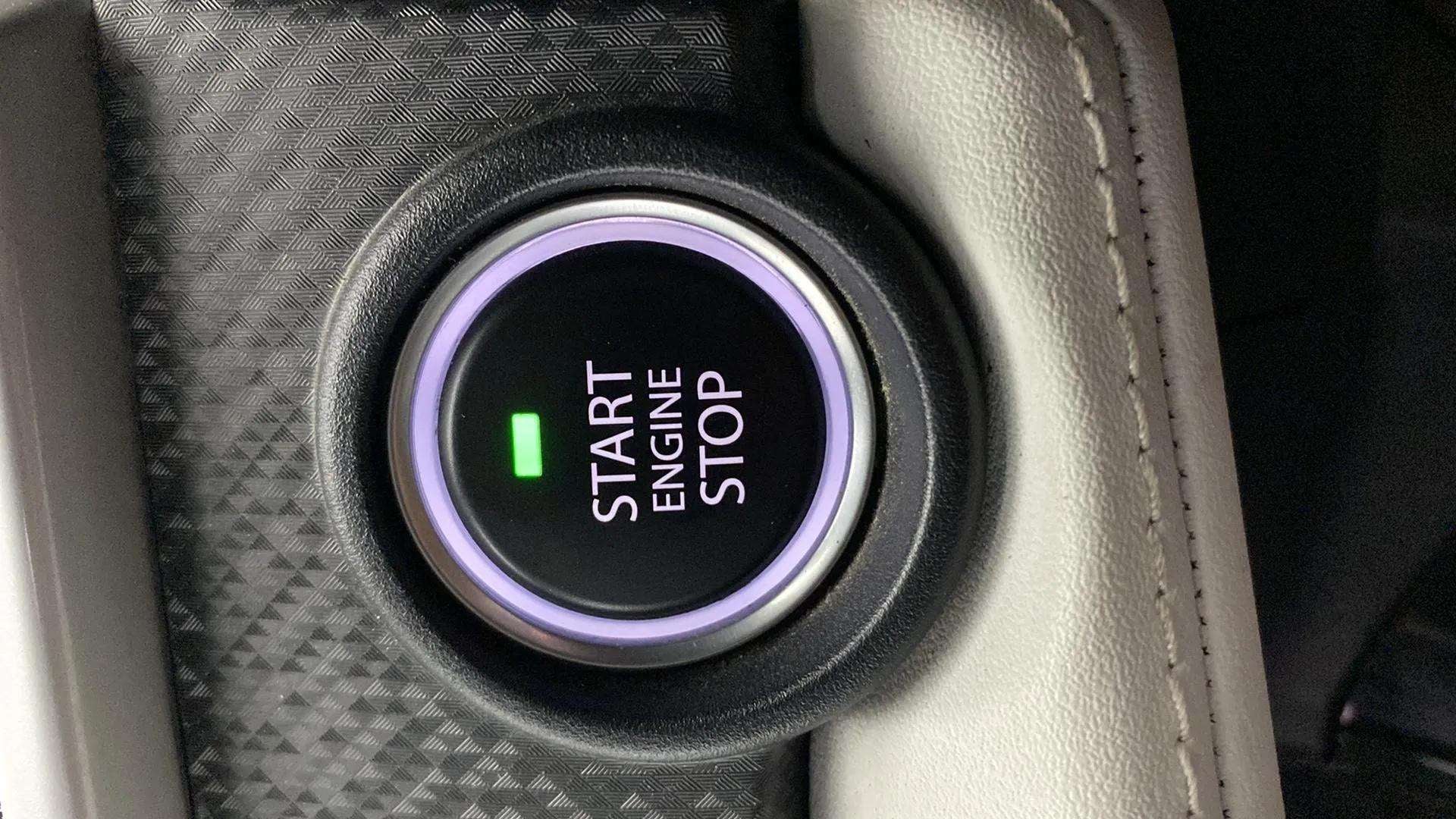Engine start stop button of a Tata Nexon