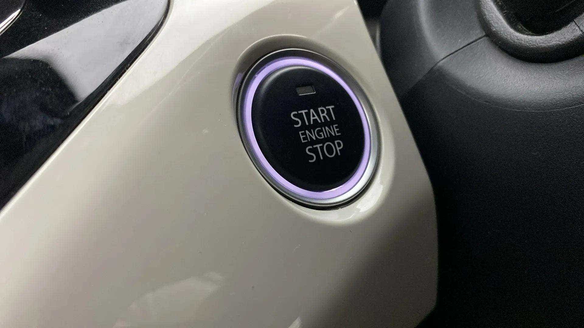 Engine start-stop button of a Tata Nexon 2017-2023