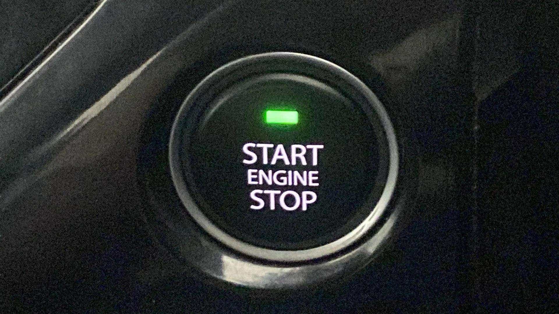 Engine start stop button of a Tata Nexon 2017-2023