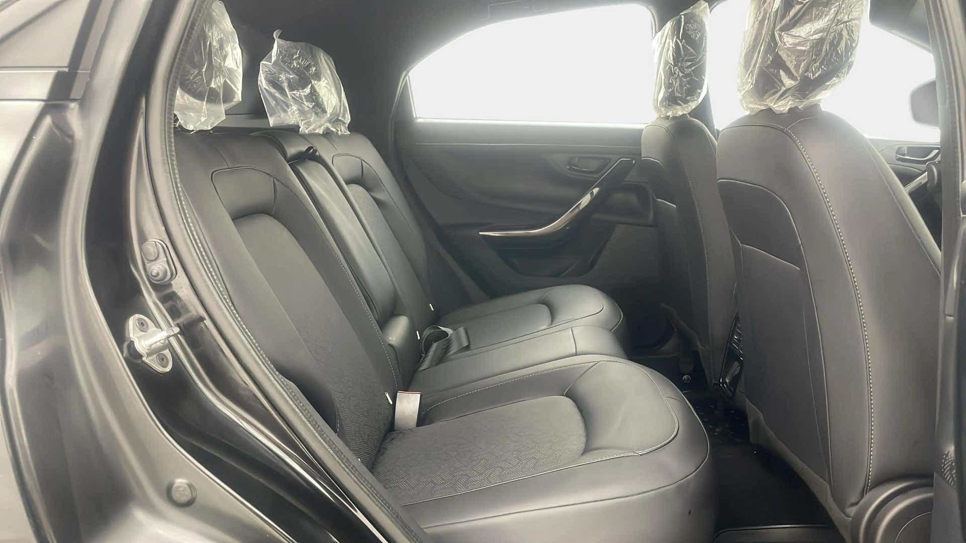 Rear seat area of a Tata Nexon 2017-2023