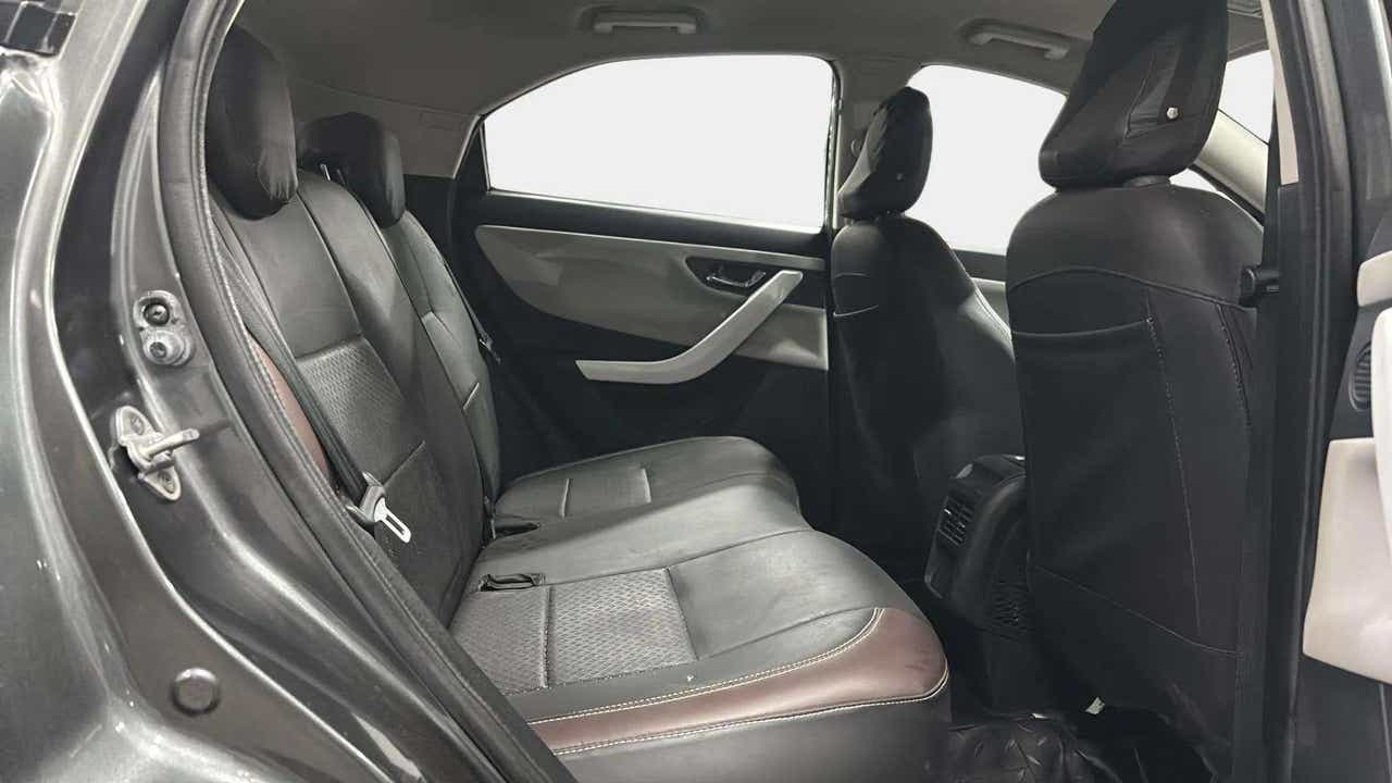 Rear seat area of a Tata Nexon