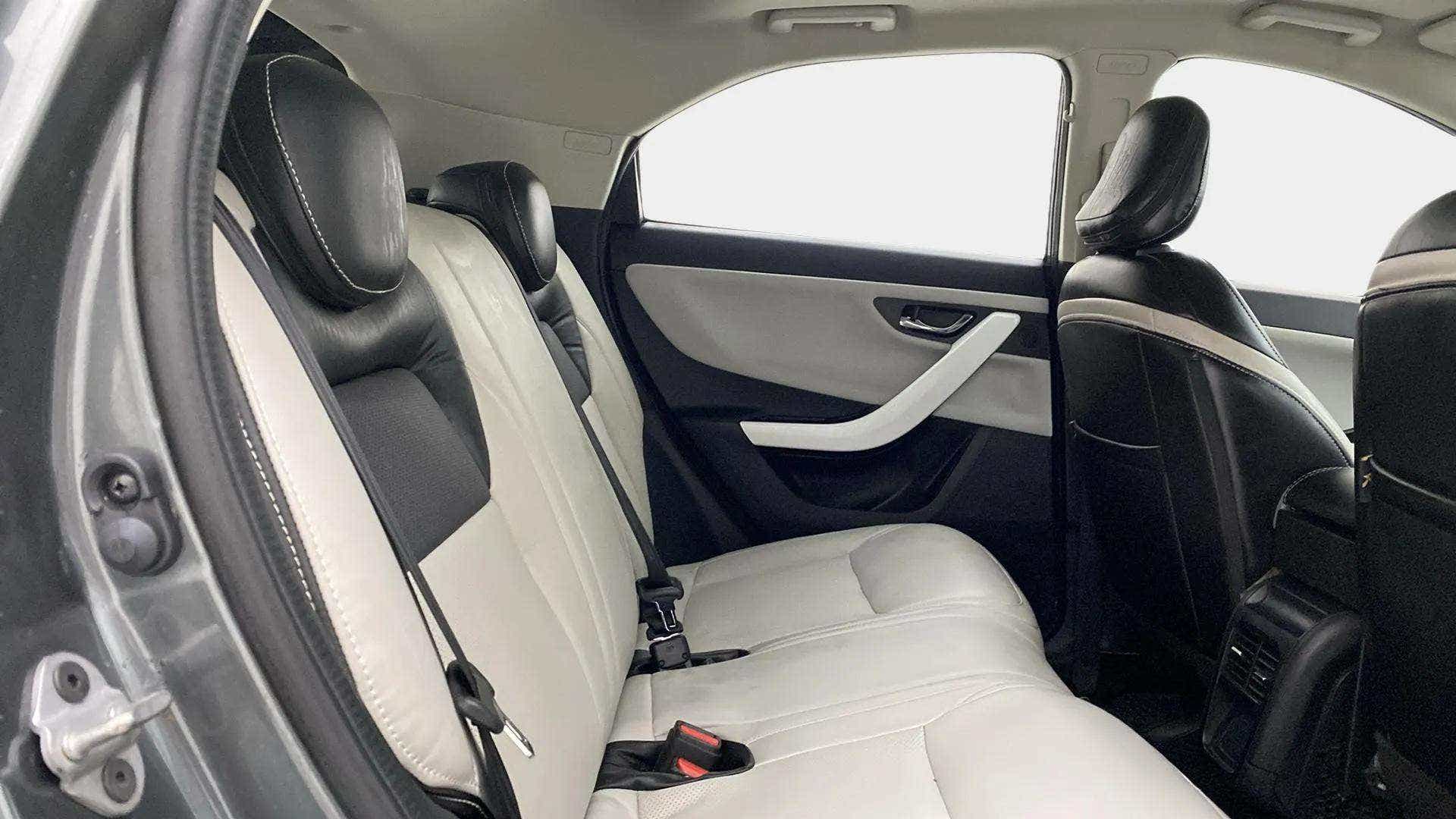 Rear seat interior view of a Tata Nexon
