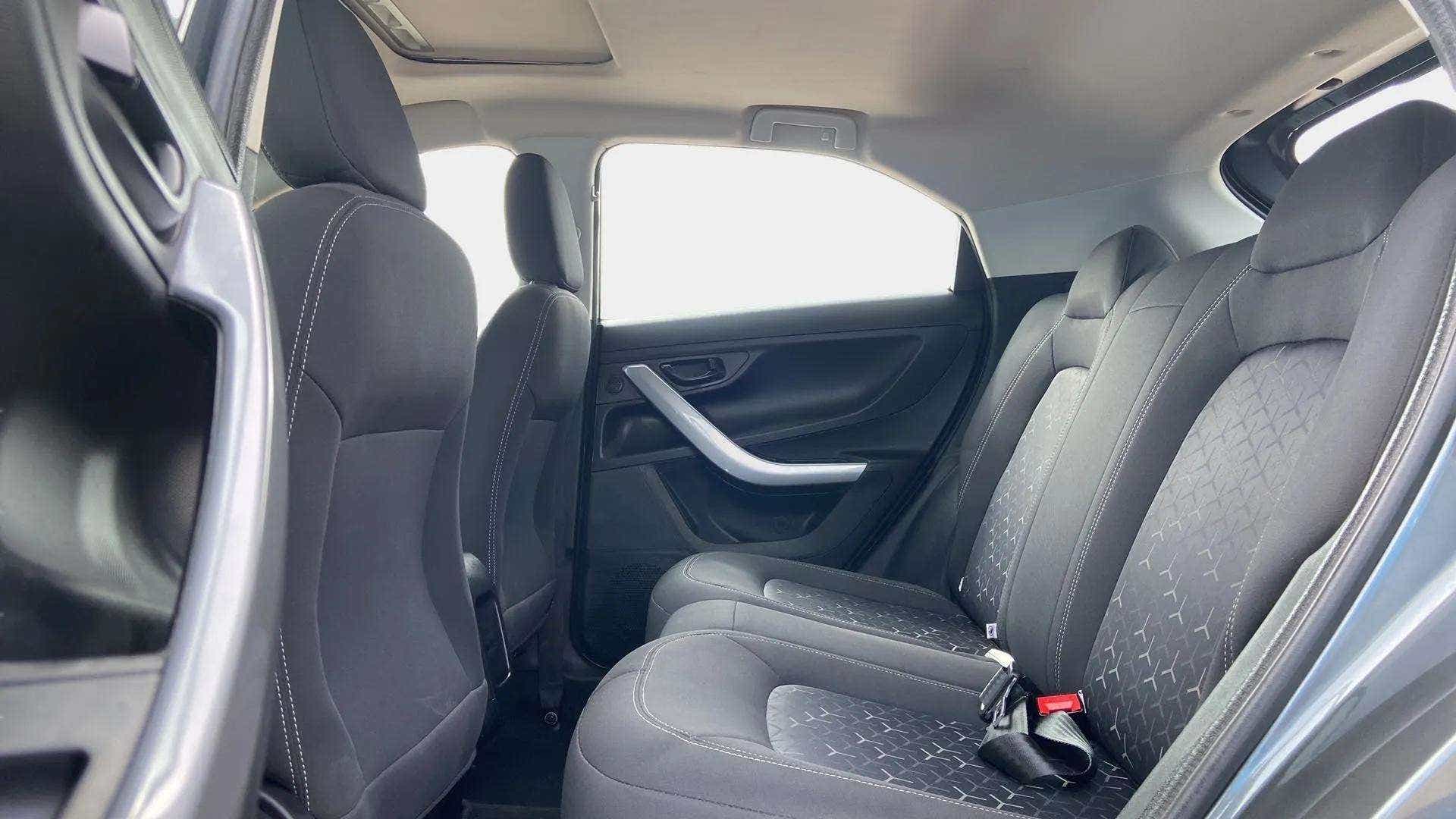 Rear seat interior view of a Tata Nexon 2017-2023