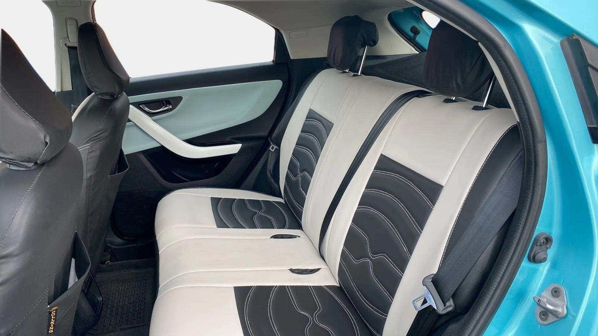 Rear seat and door panel of a Tata Nexon