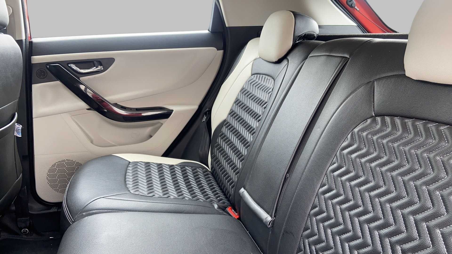 Rear seat view of a Tata Nexon 2017-2023