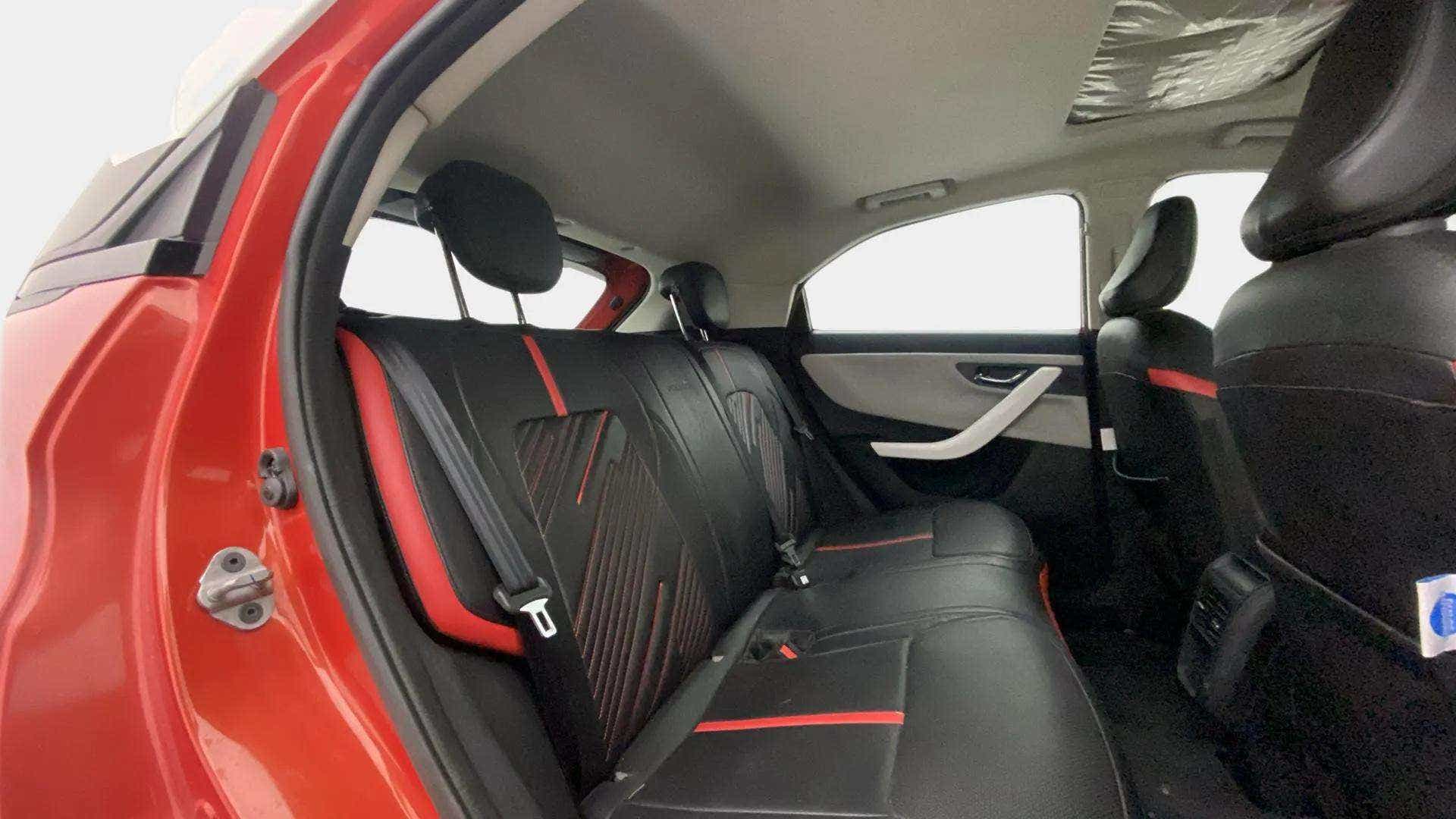 Rear seat and door view of a Tata Nexon