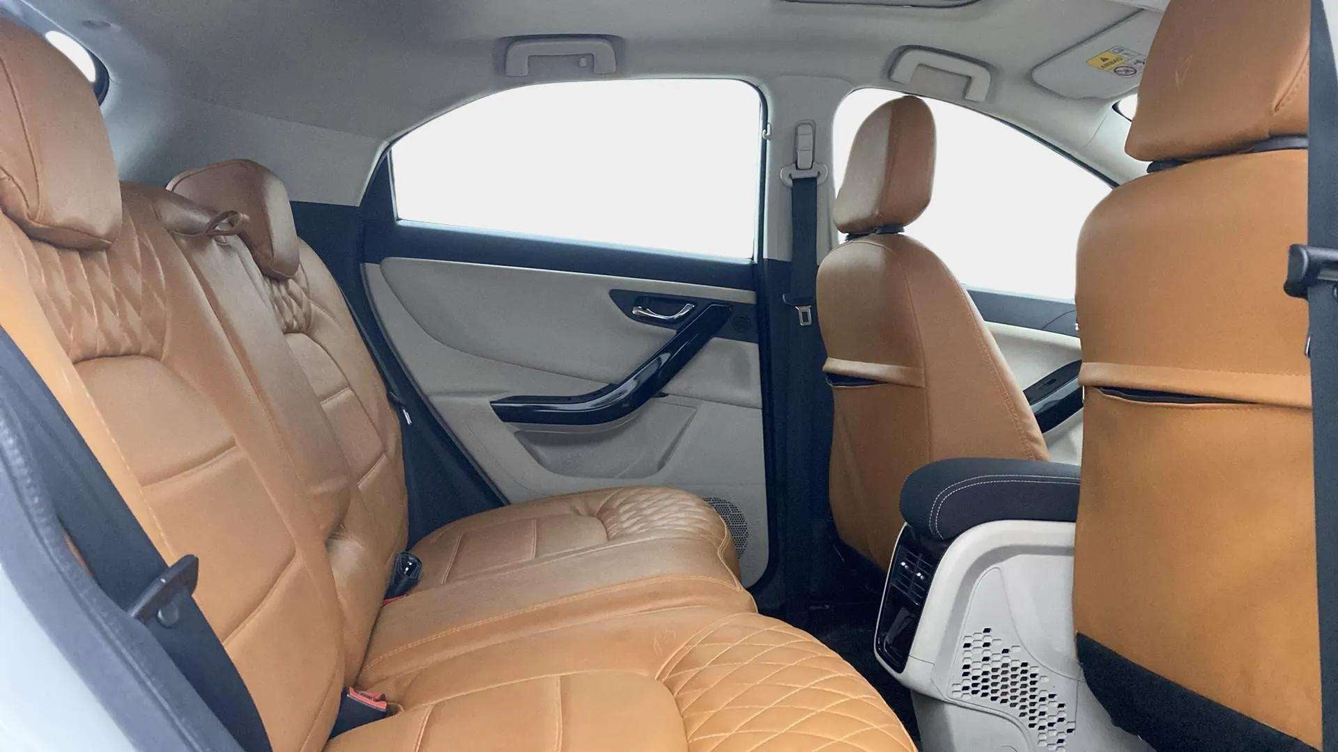 Rear seat interior view of a Tata Nexon 2017-2023