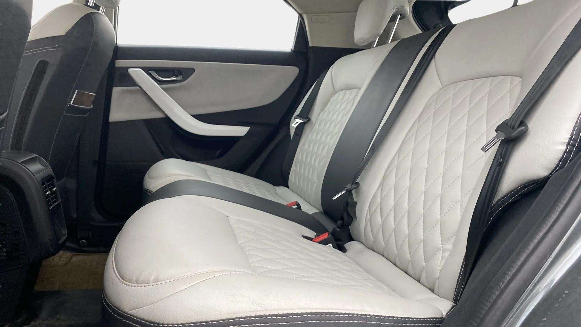 Rear seat interior view of a Tata Nexon 2017-2023