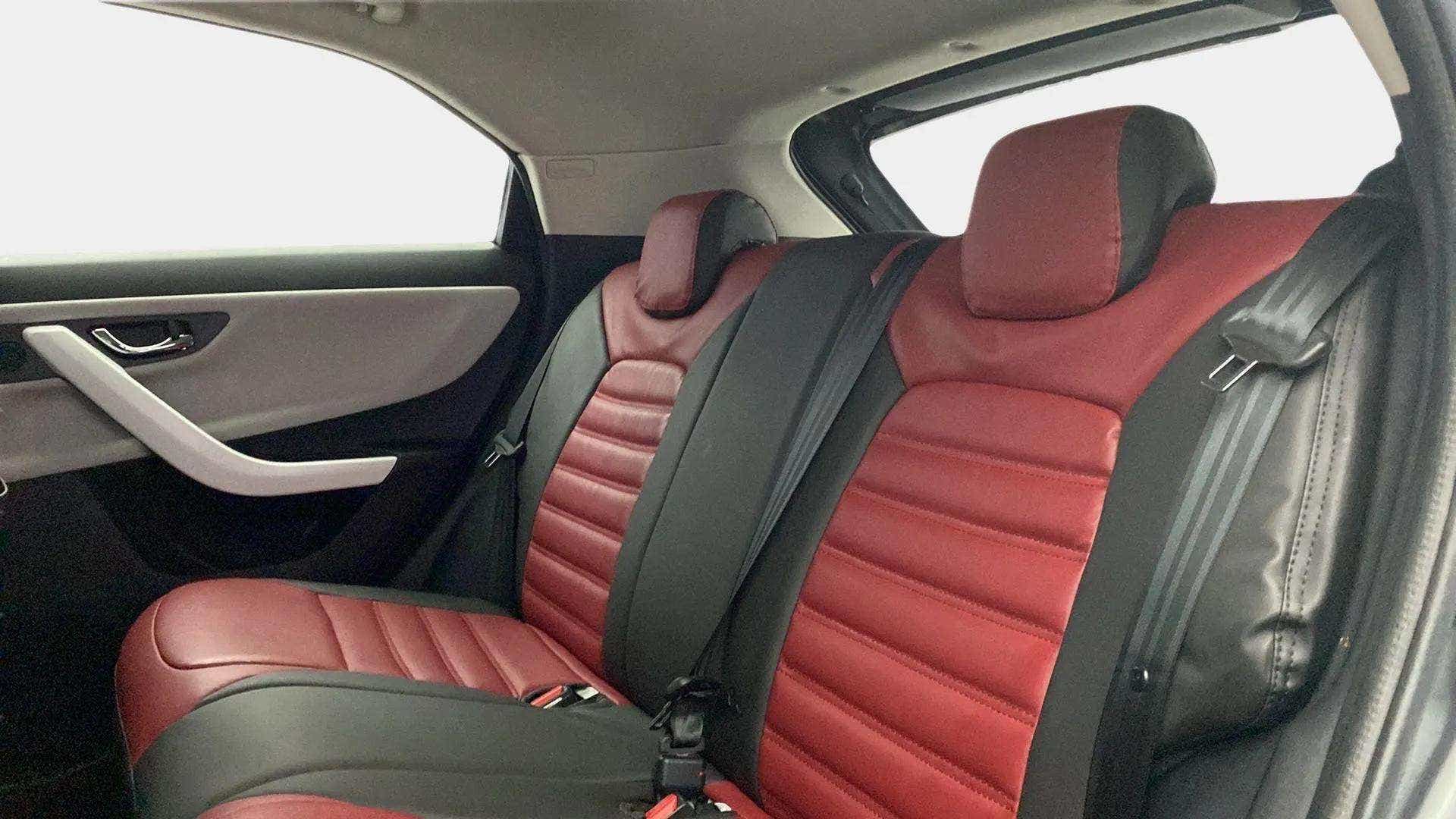 Rear seat interior of a Tata Nexon