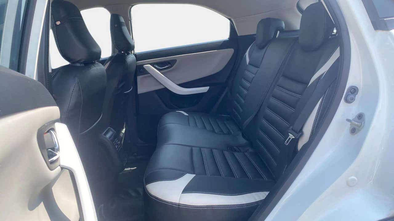 Rear seat interior of a Tata Nexon