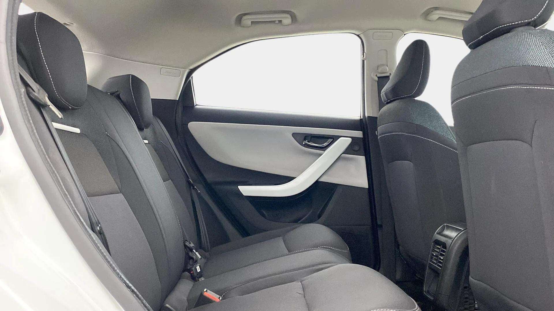 Rear seat interior of a Tata Nexon