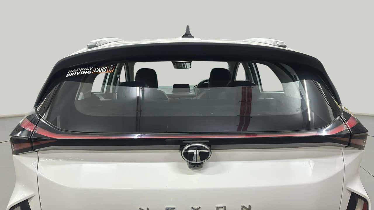 Rear view of a Tata Nexon