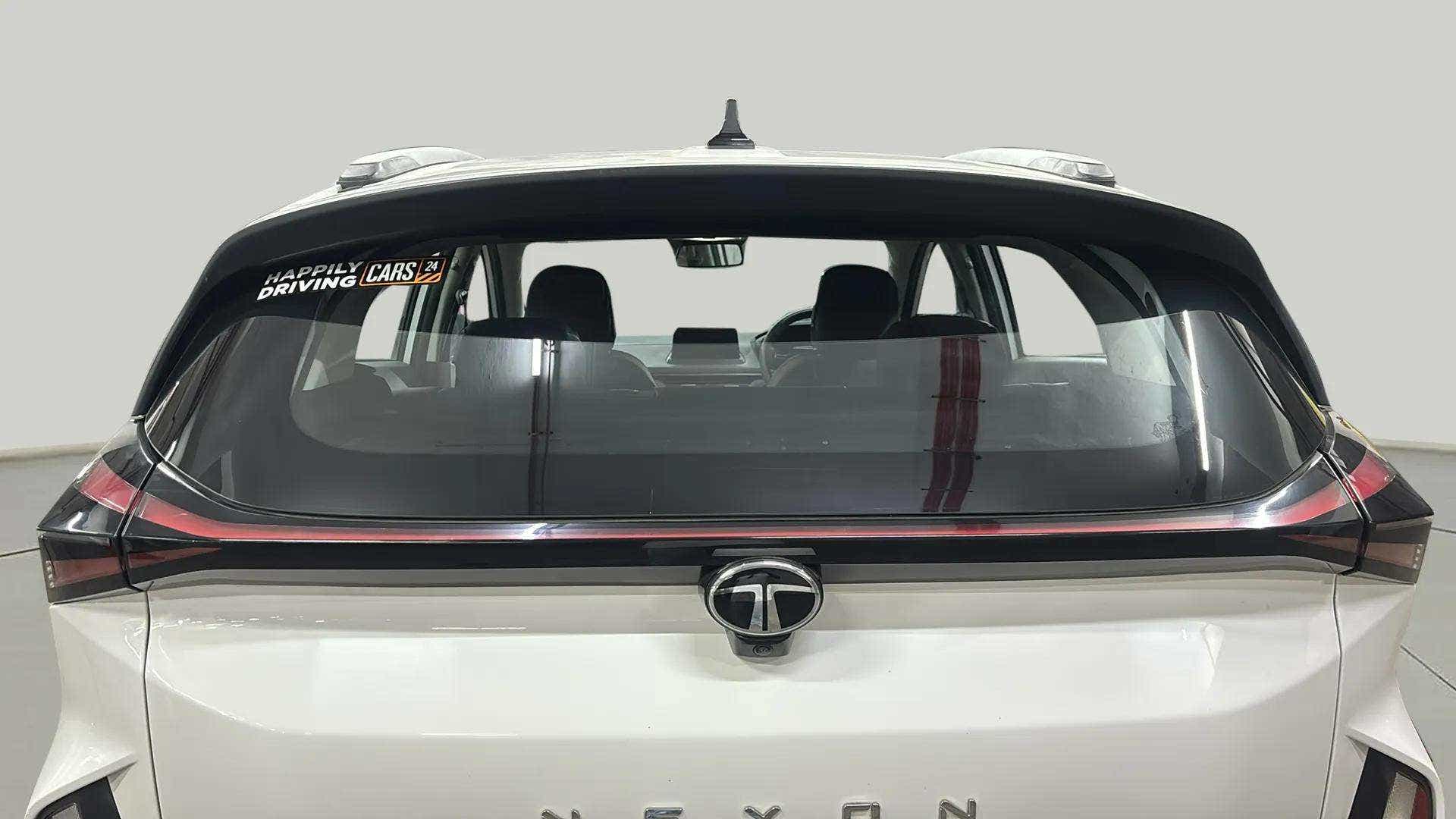 Rear view of a Tata Nexon