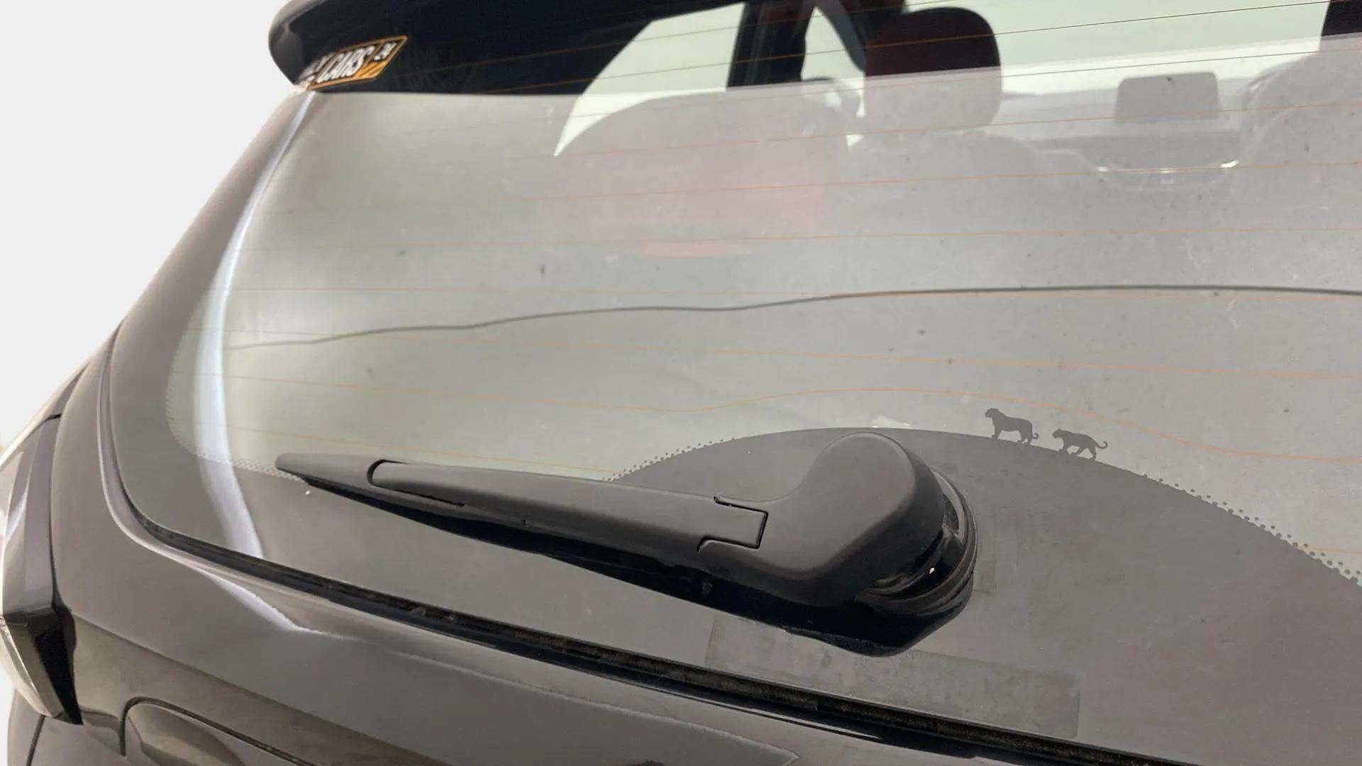 Rear windshield view of a Tata Nexon 2017-2023