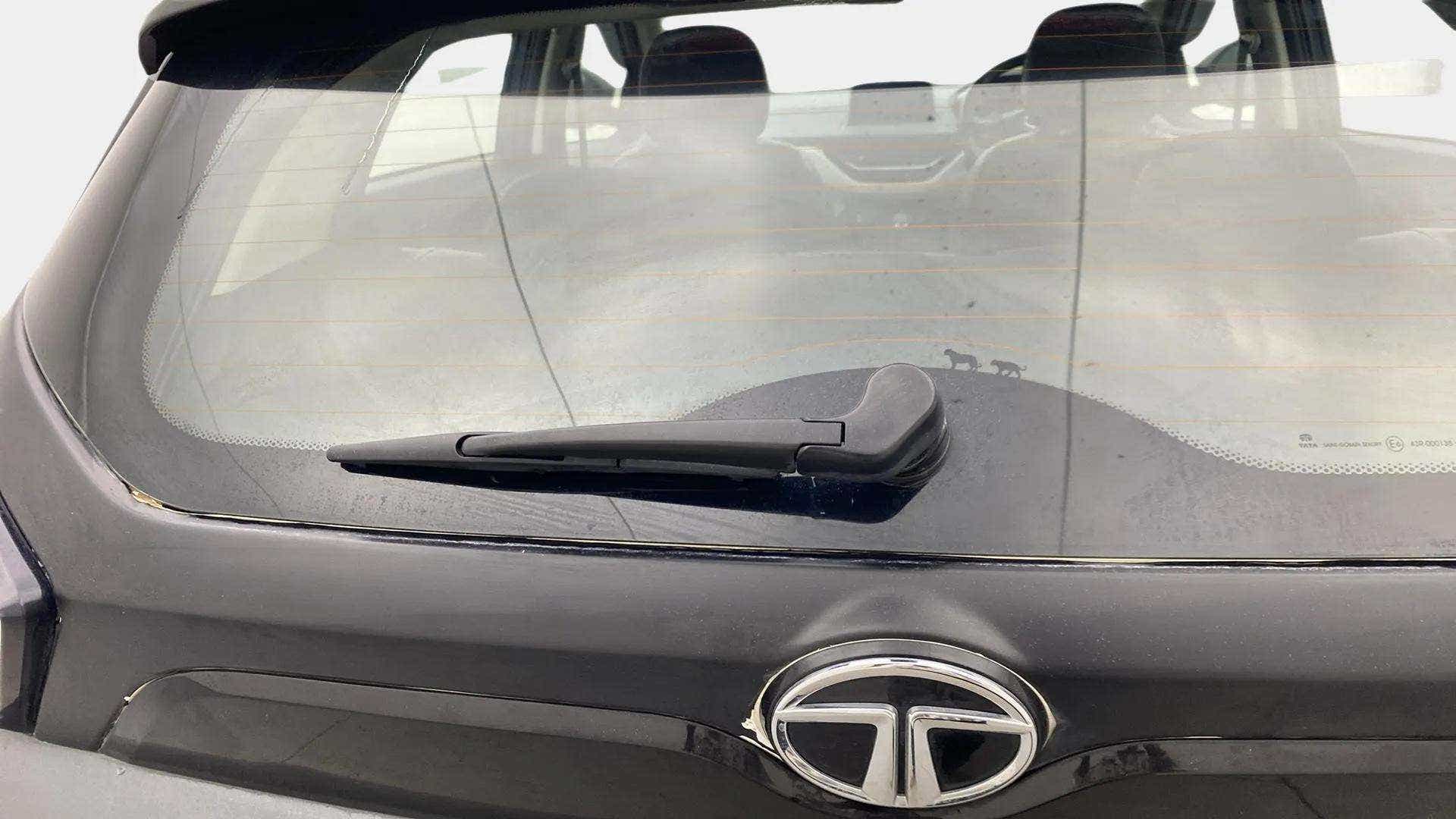 Rear windshield view of a Tata Nexon 2017-2023