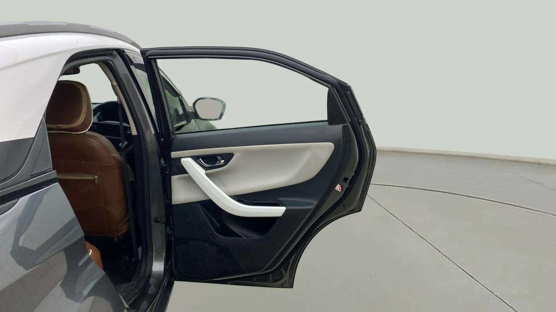 Rear door interior view of a Tata Nexon