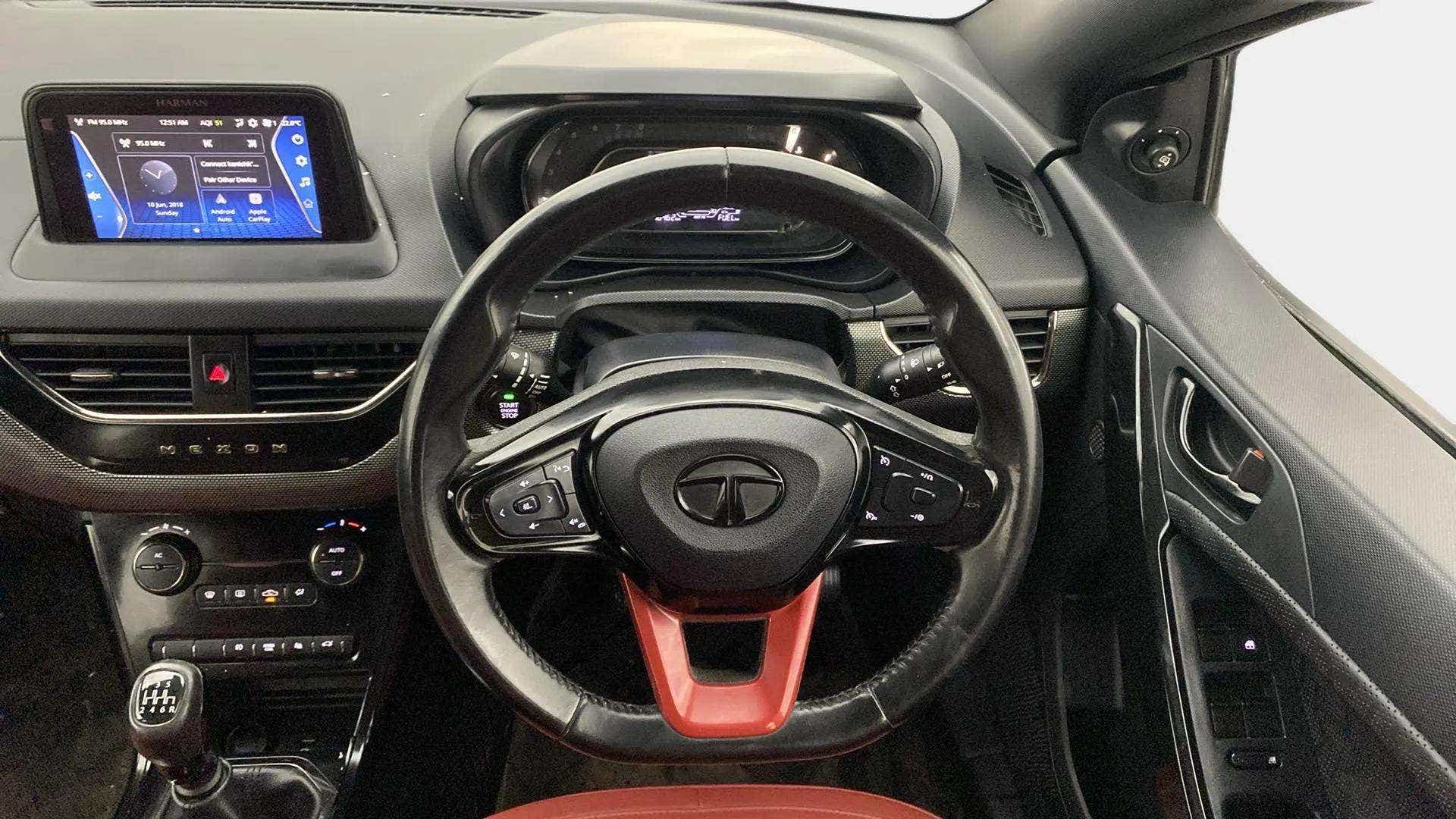 Dashboard and steering wheel of a Tata Nexon 2017-2023