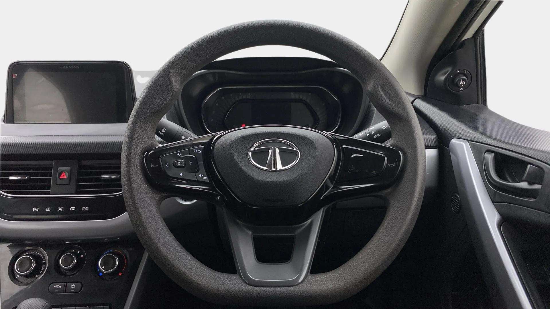 Dashboard and steering wheel of a Tata Nexon 2017-2023