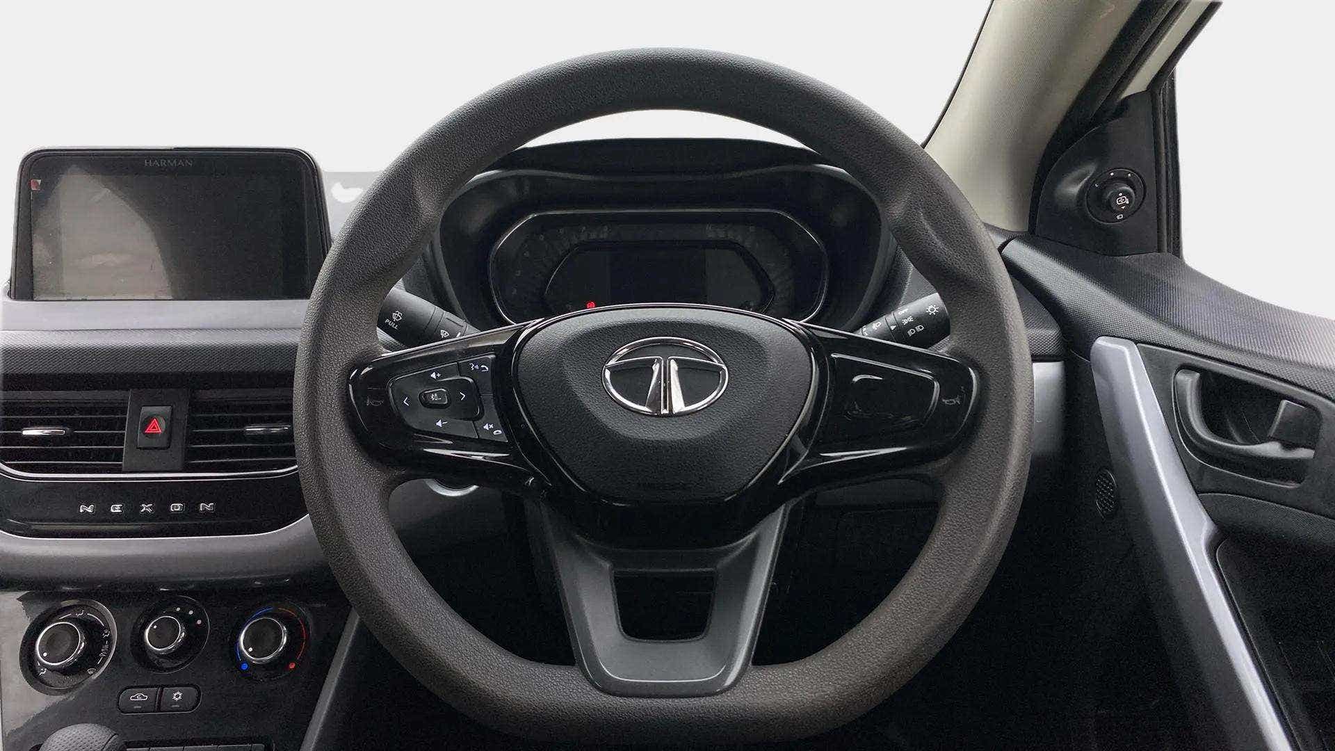 Dashboard and steering wheel of a Tata Nexon 2017-2023