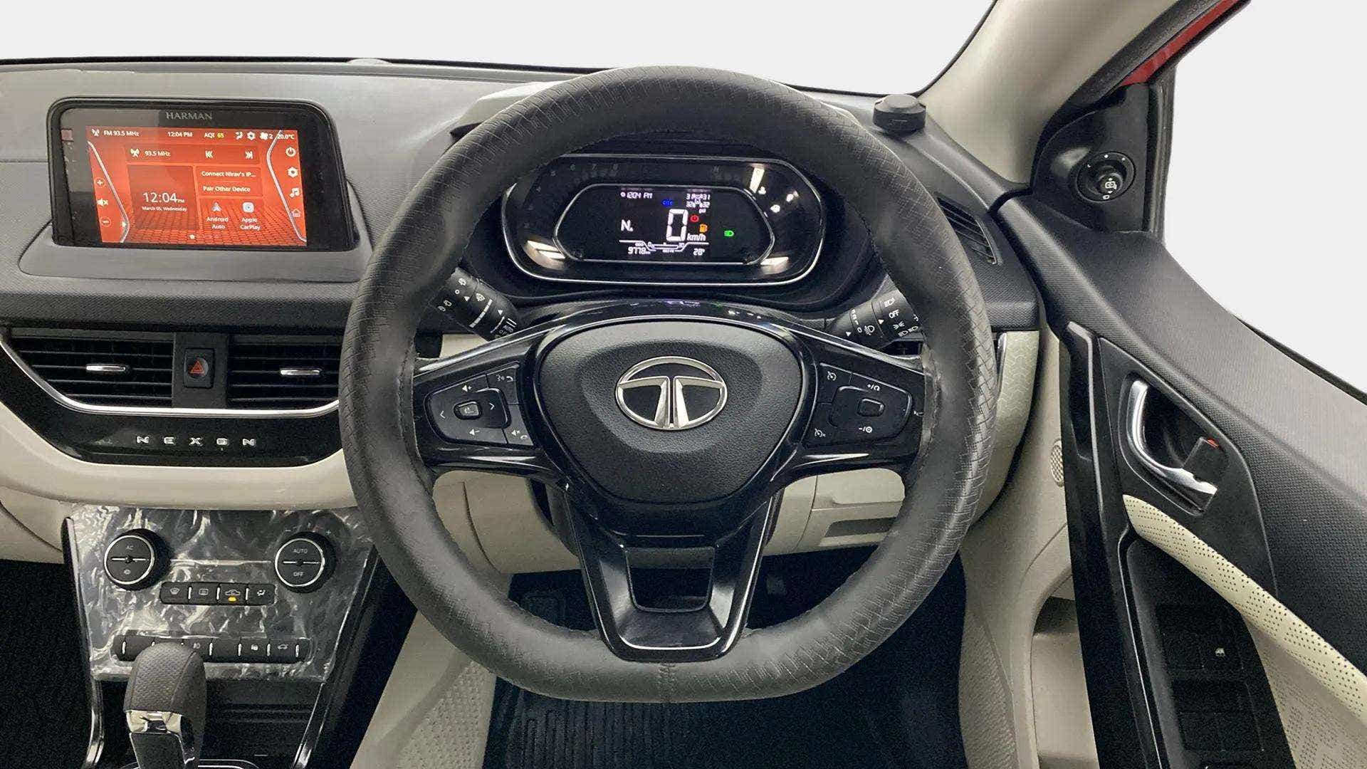 Interior dashboard view of a Tata Nexon 2017-2023