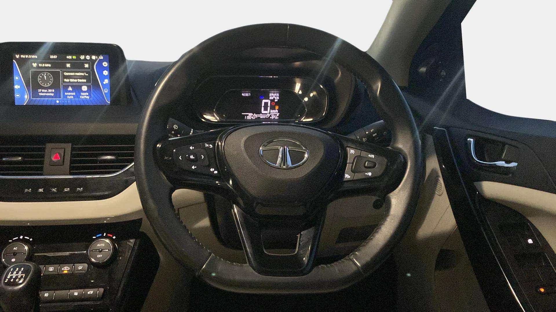 Interior dashboard view of a Tata Nexon 2017-2023