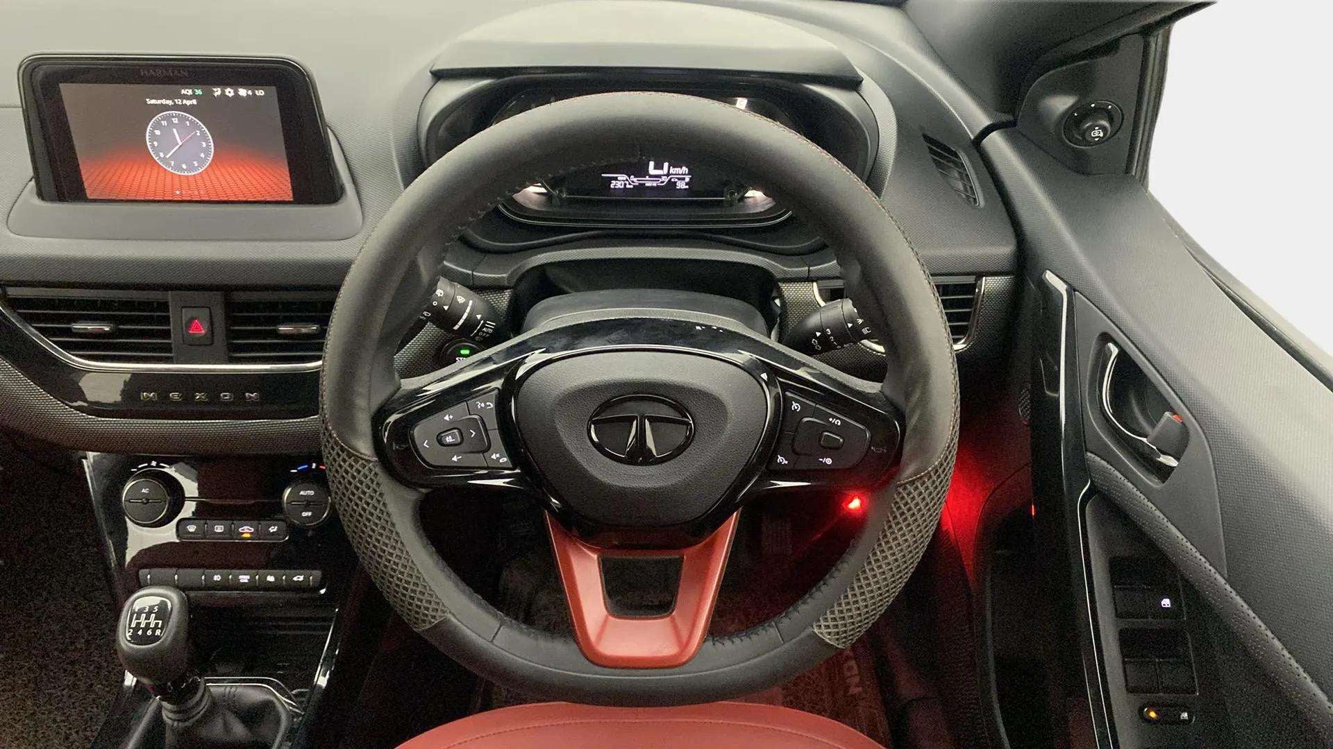 Interior dashboard view of a Tata Nexon 2017-2023