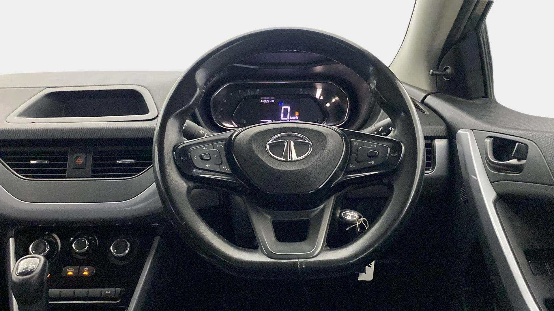 Dashboard and steering wheel of a Tata Nexon 2017-2023