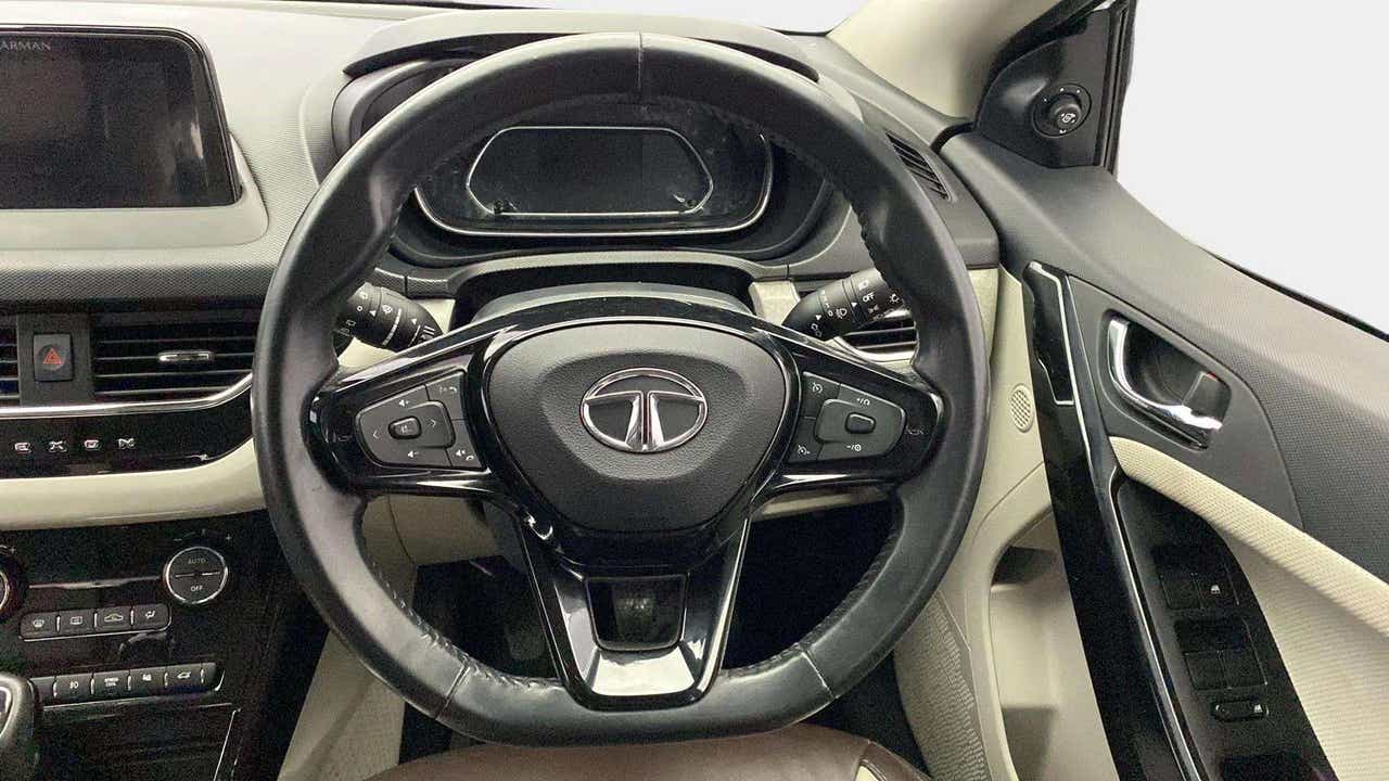 Steering wheel and dashboard of a Tata Nexon 2017-2023